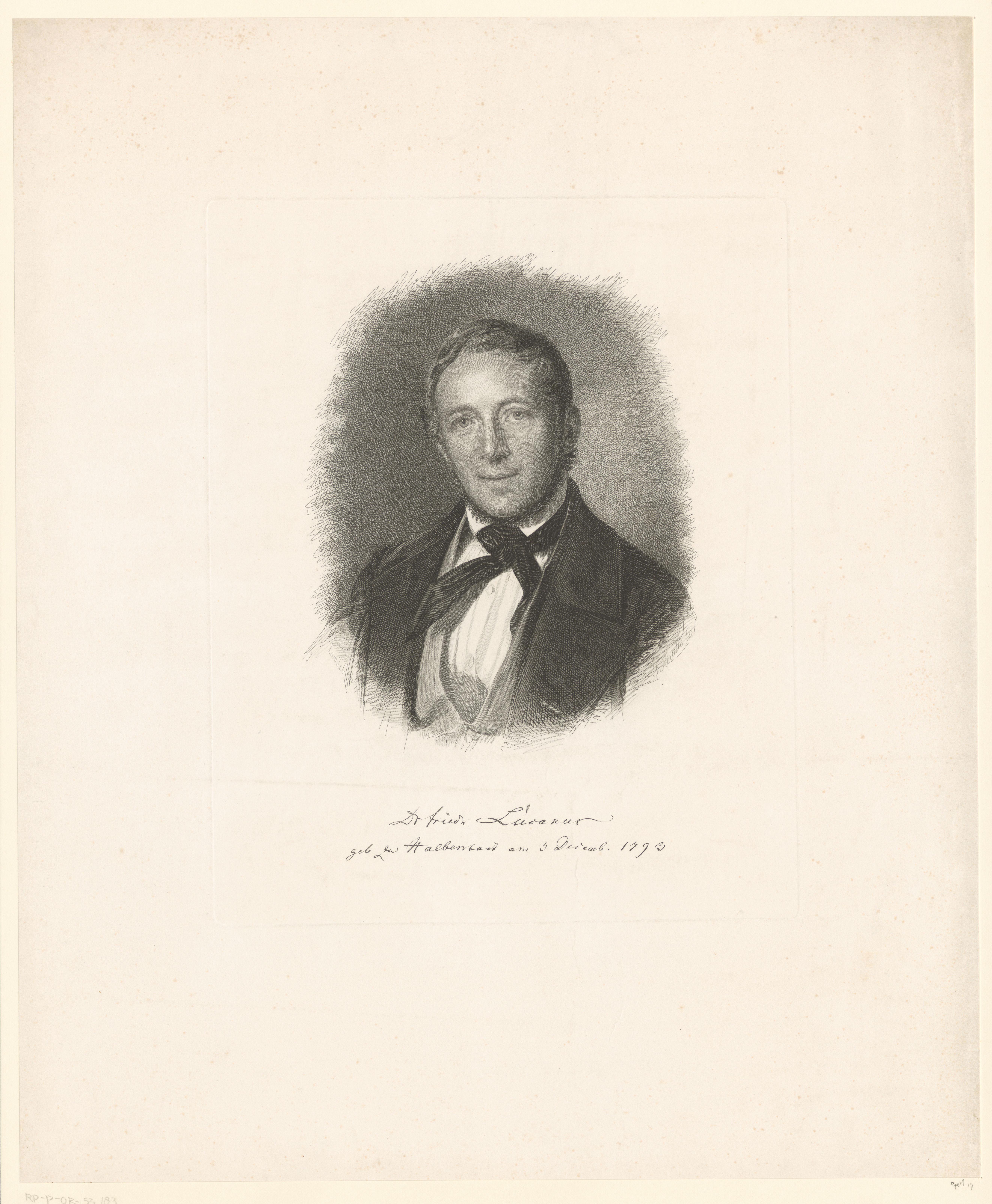 Portret van Friedrich Lucanus