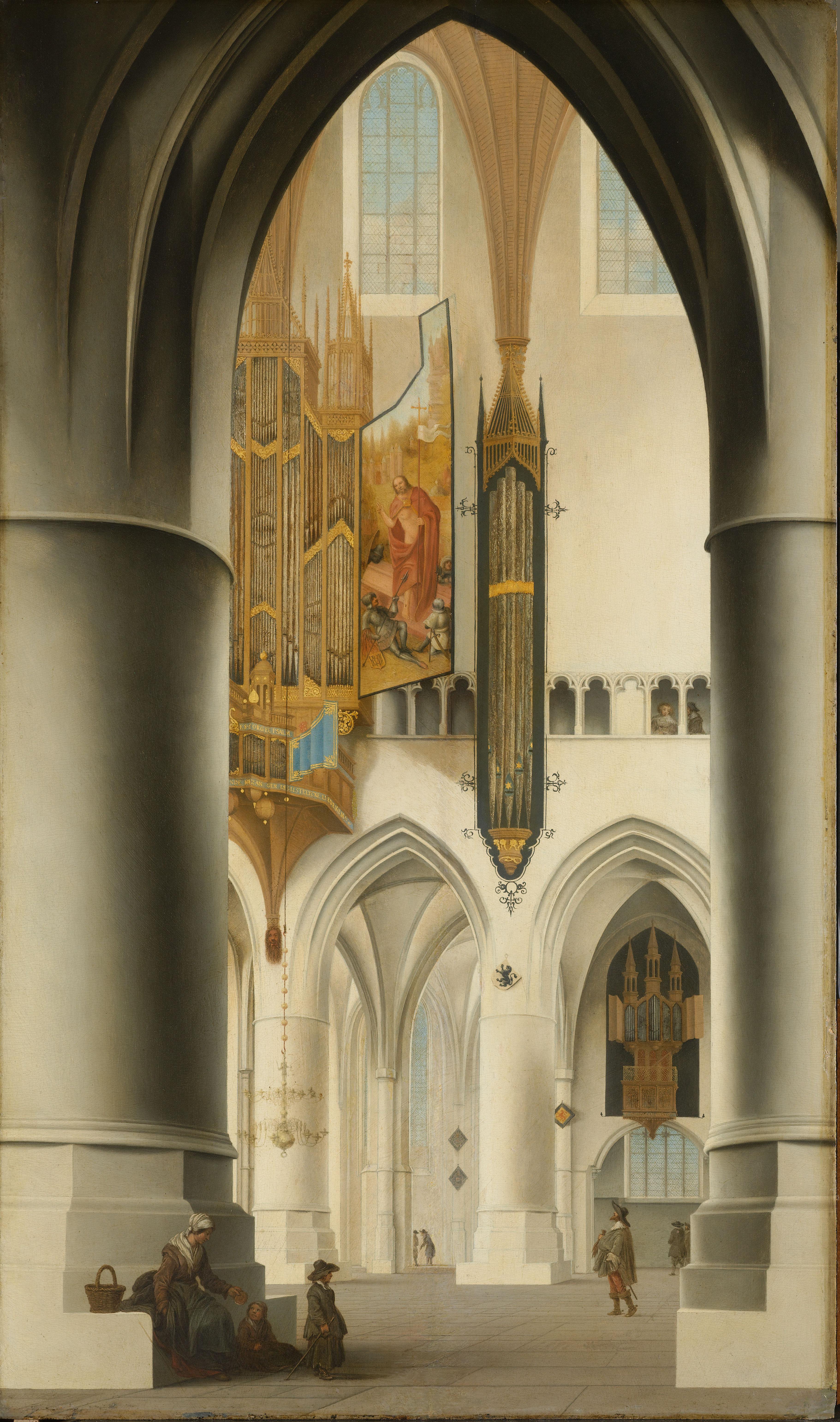 Interieur van de Sint-Bavokerk in Haarlem