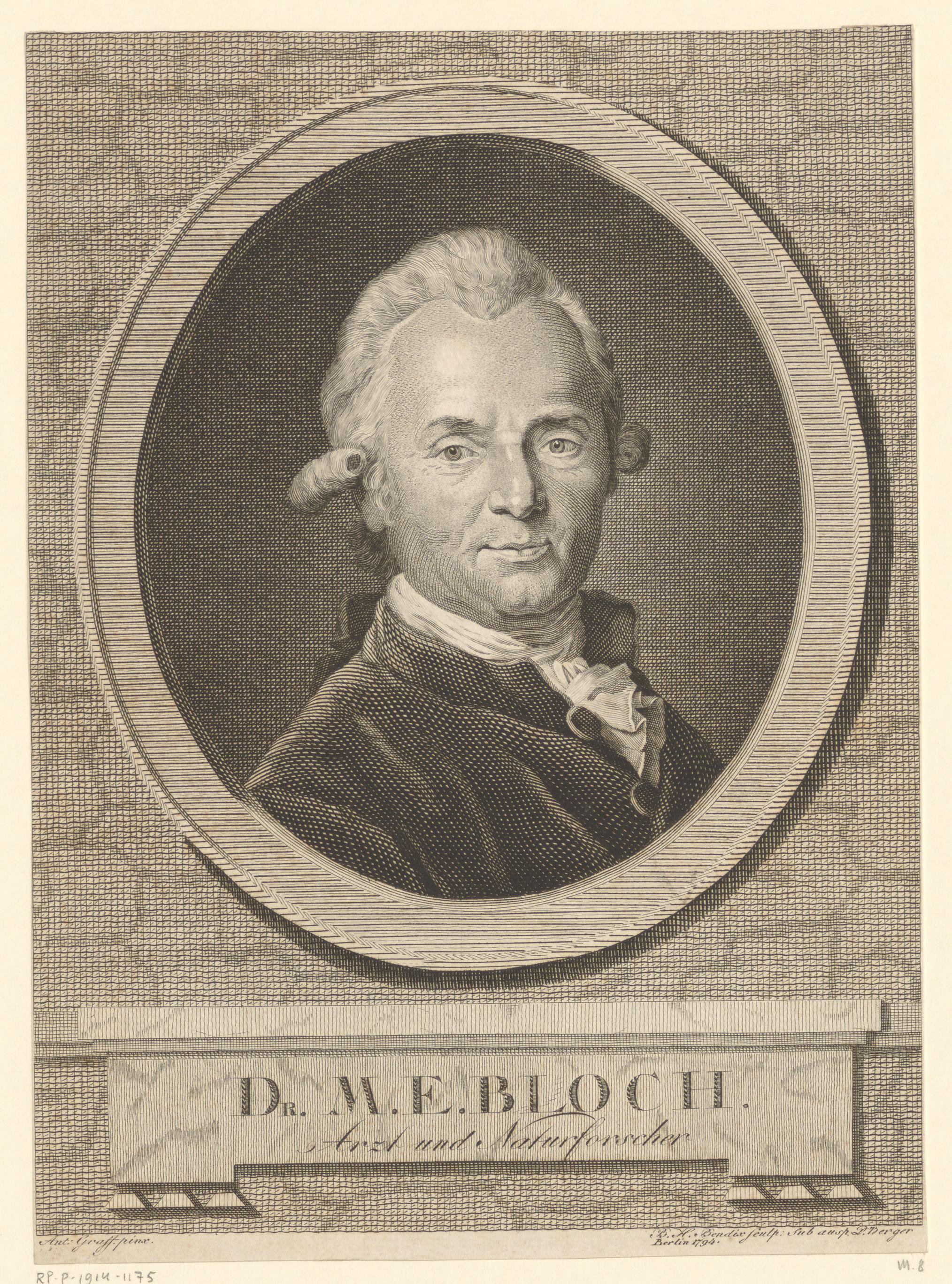 Portret van Marcus Elieser Bloch
