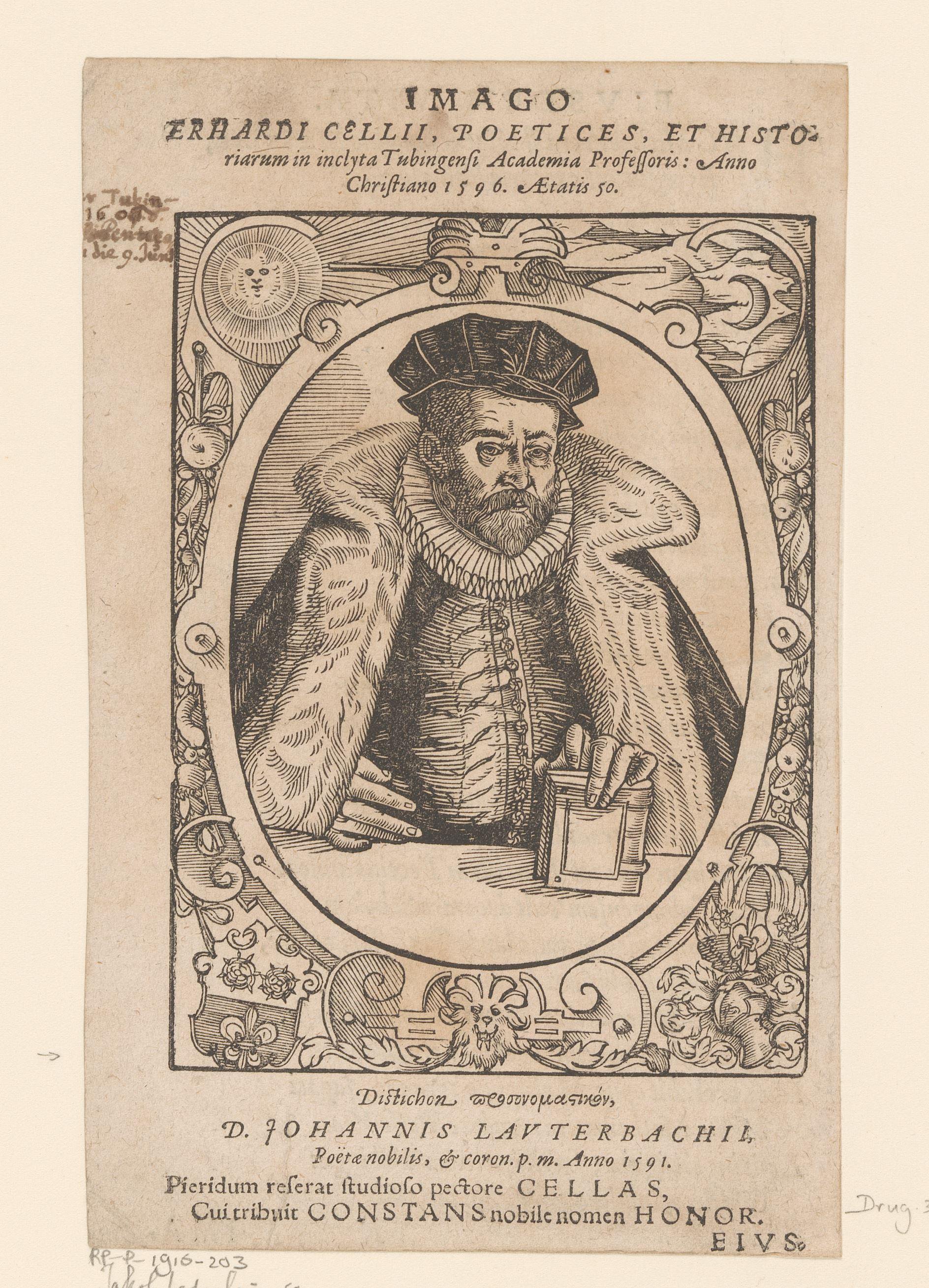 Portret van Erhard Cellius
