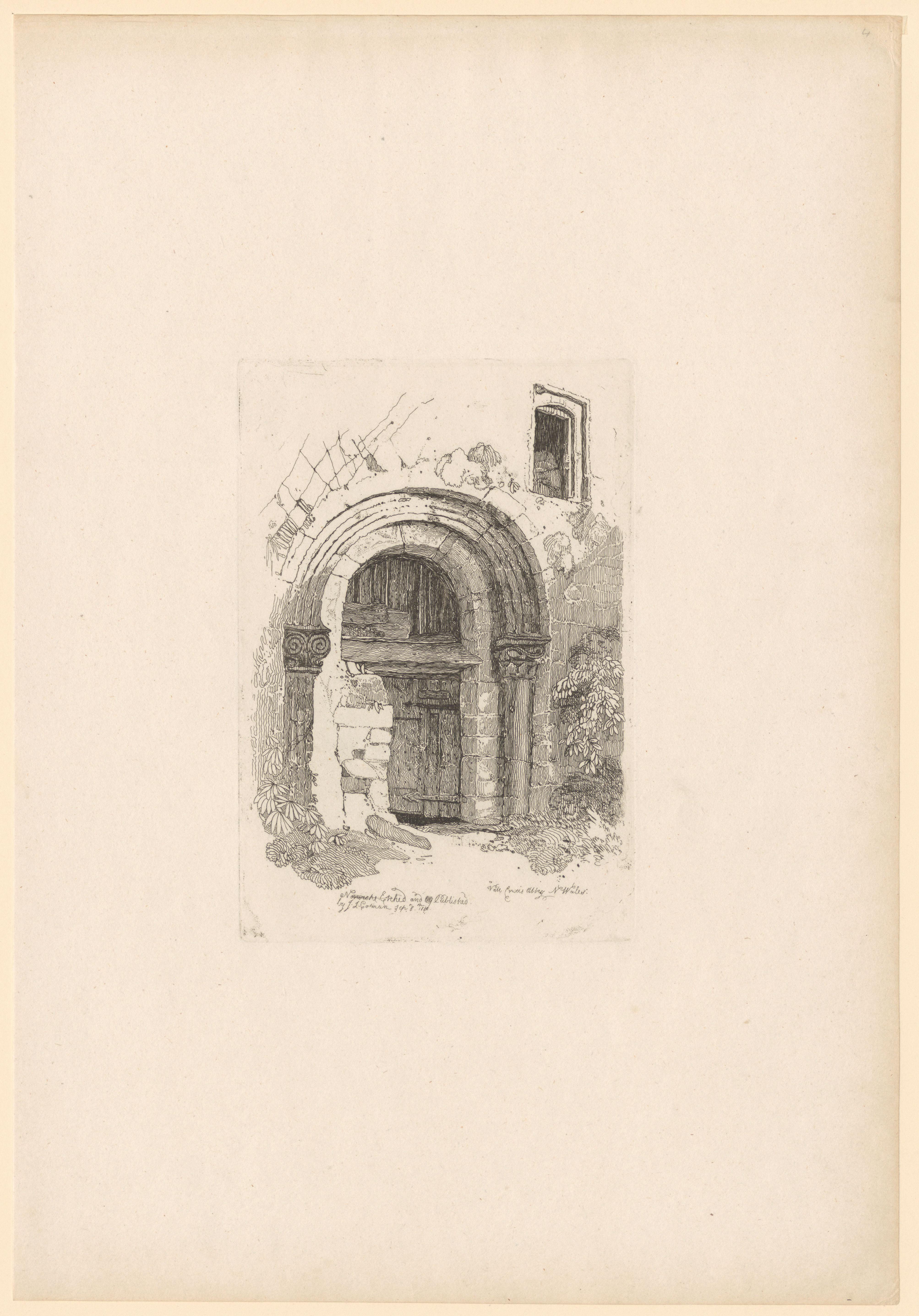 Poort van de Valle Crucis Abdij in Wales