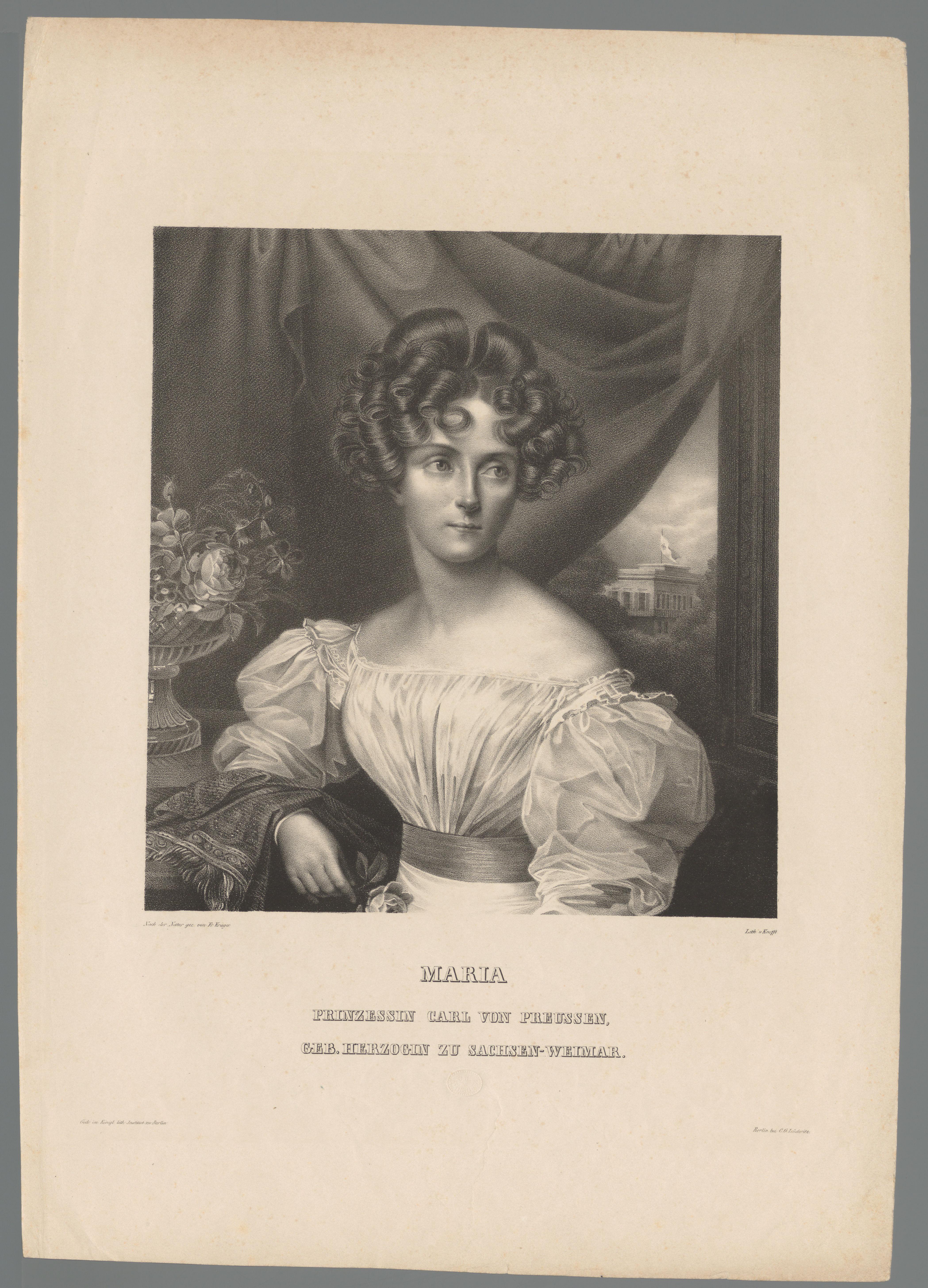 Portret van Maria prinses van Pruisen
