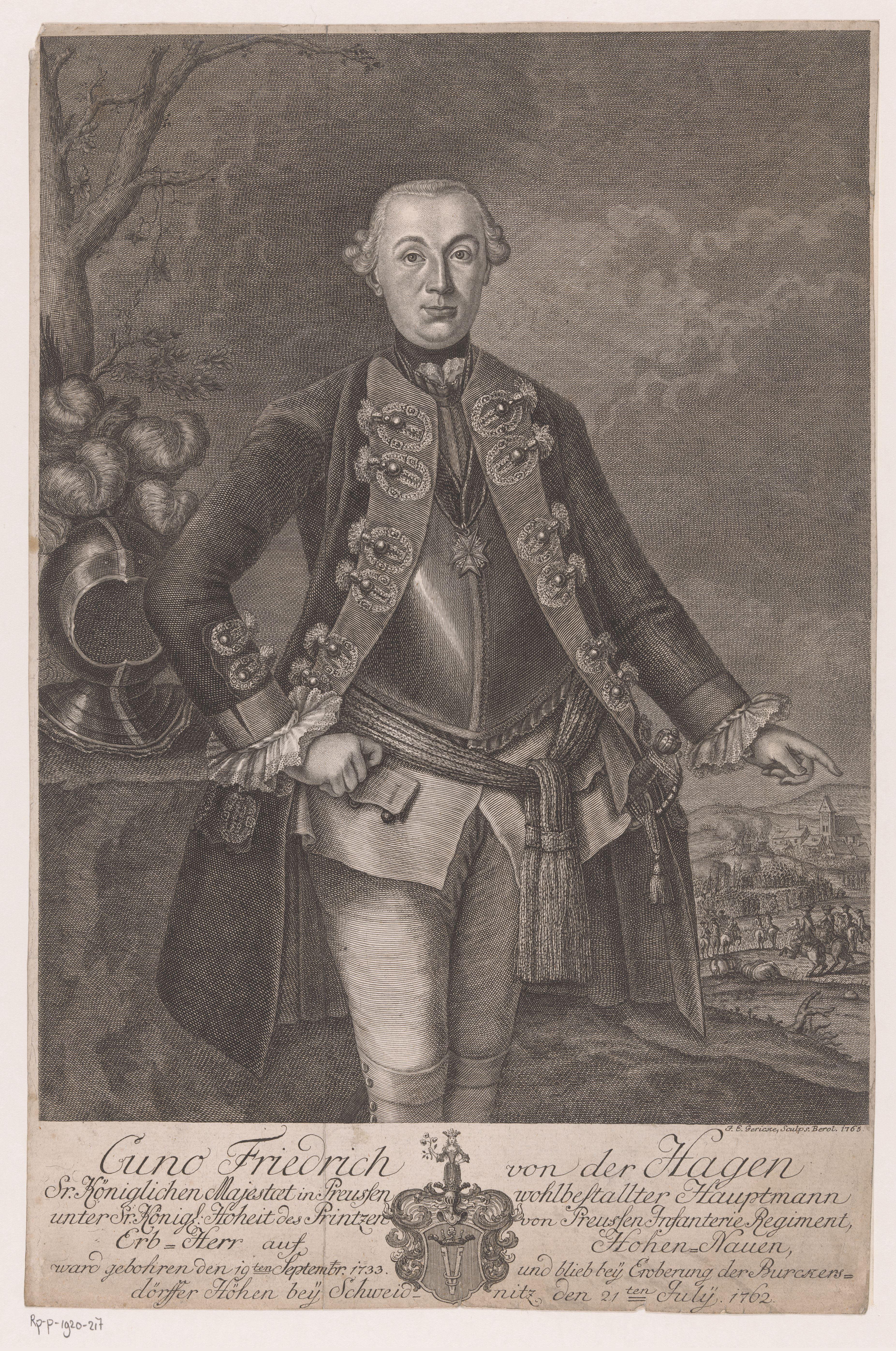Portret van Kuno Friedrich von der Hagen