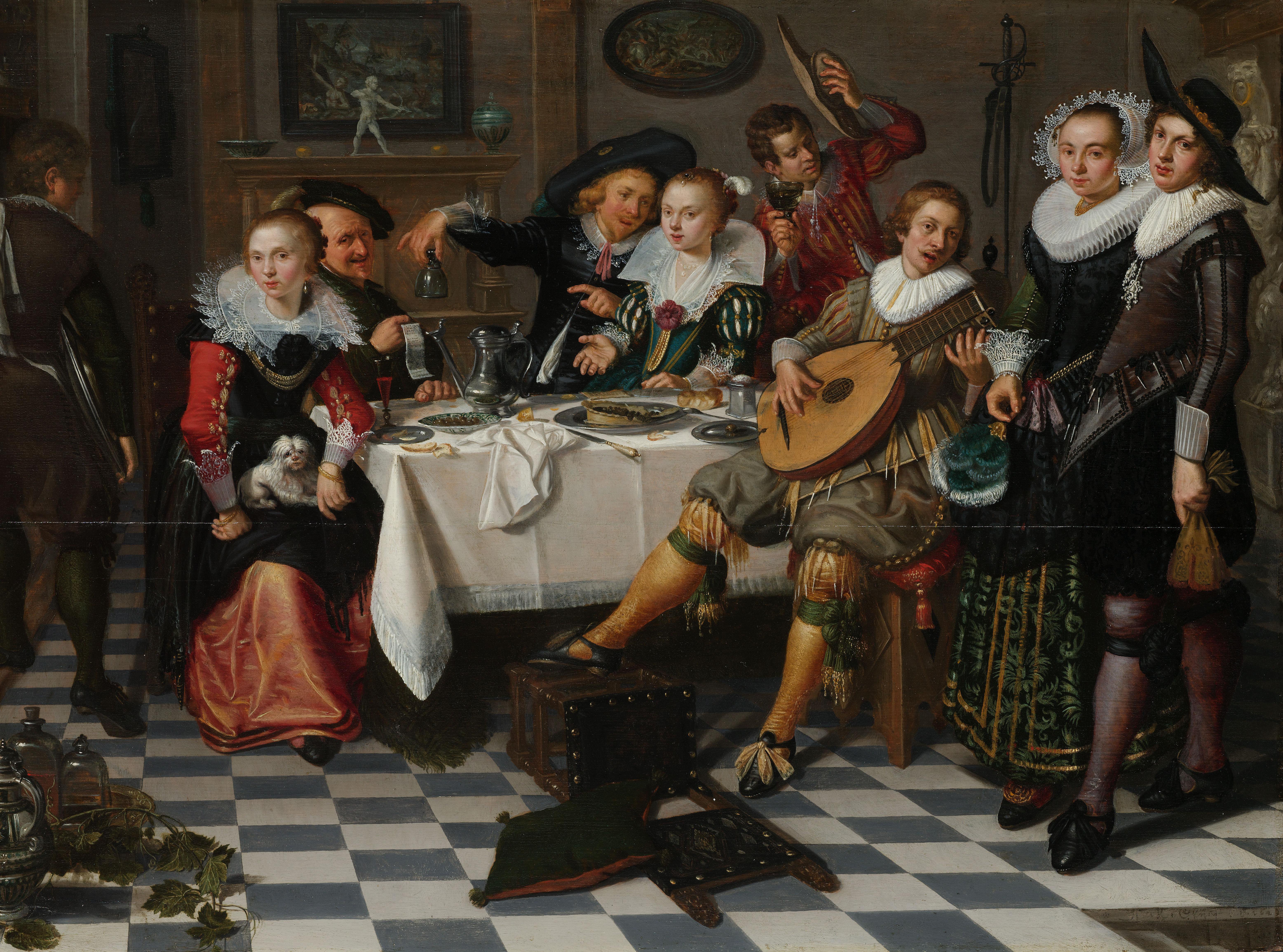 Feestvierend gezelschap