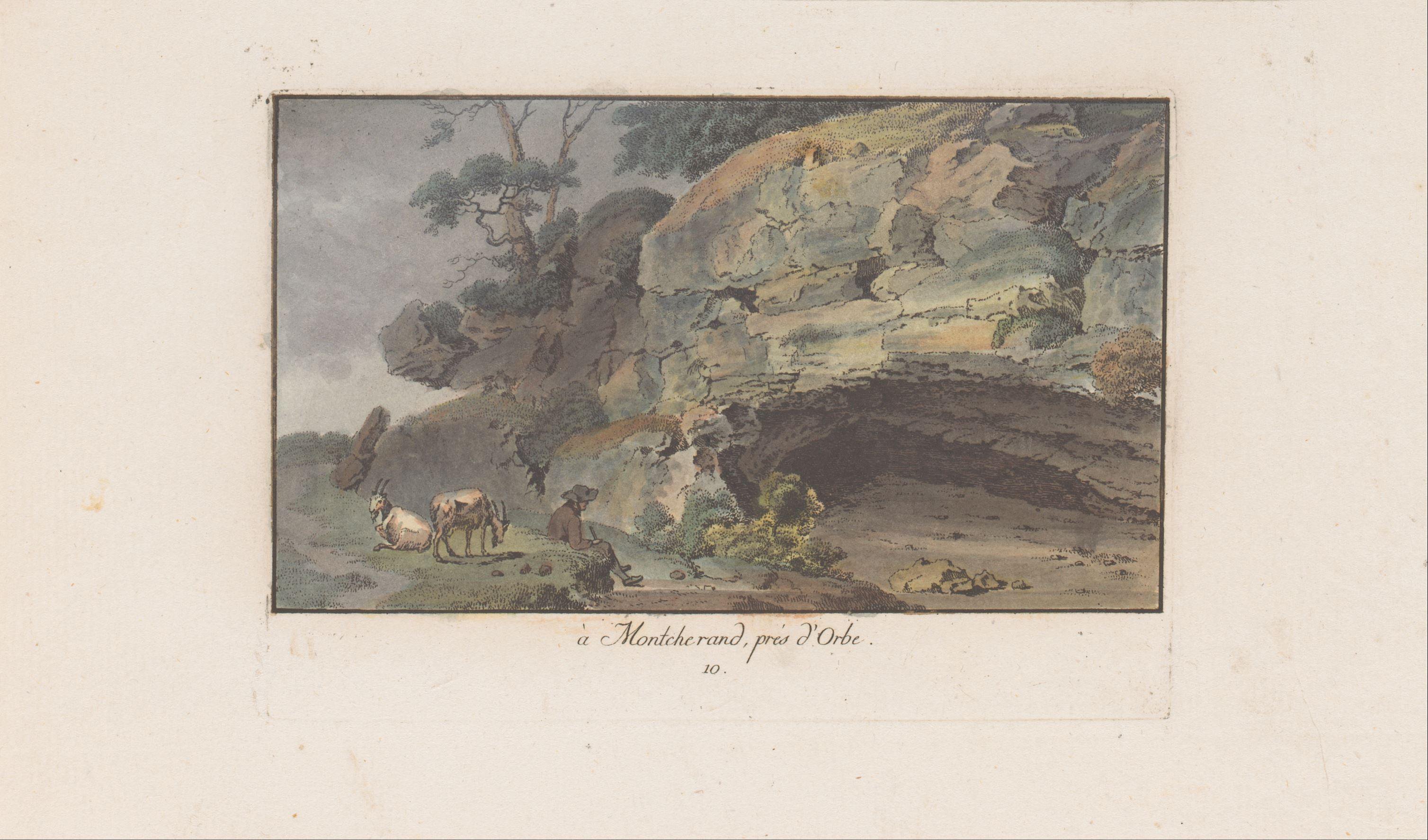 Herder voor een grot te Montcherand