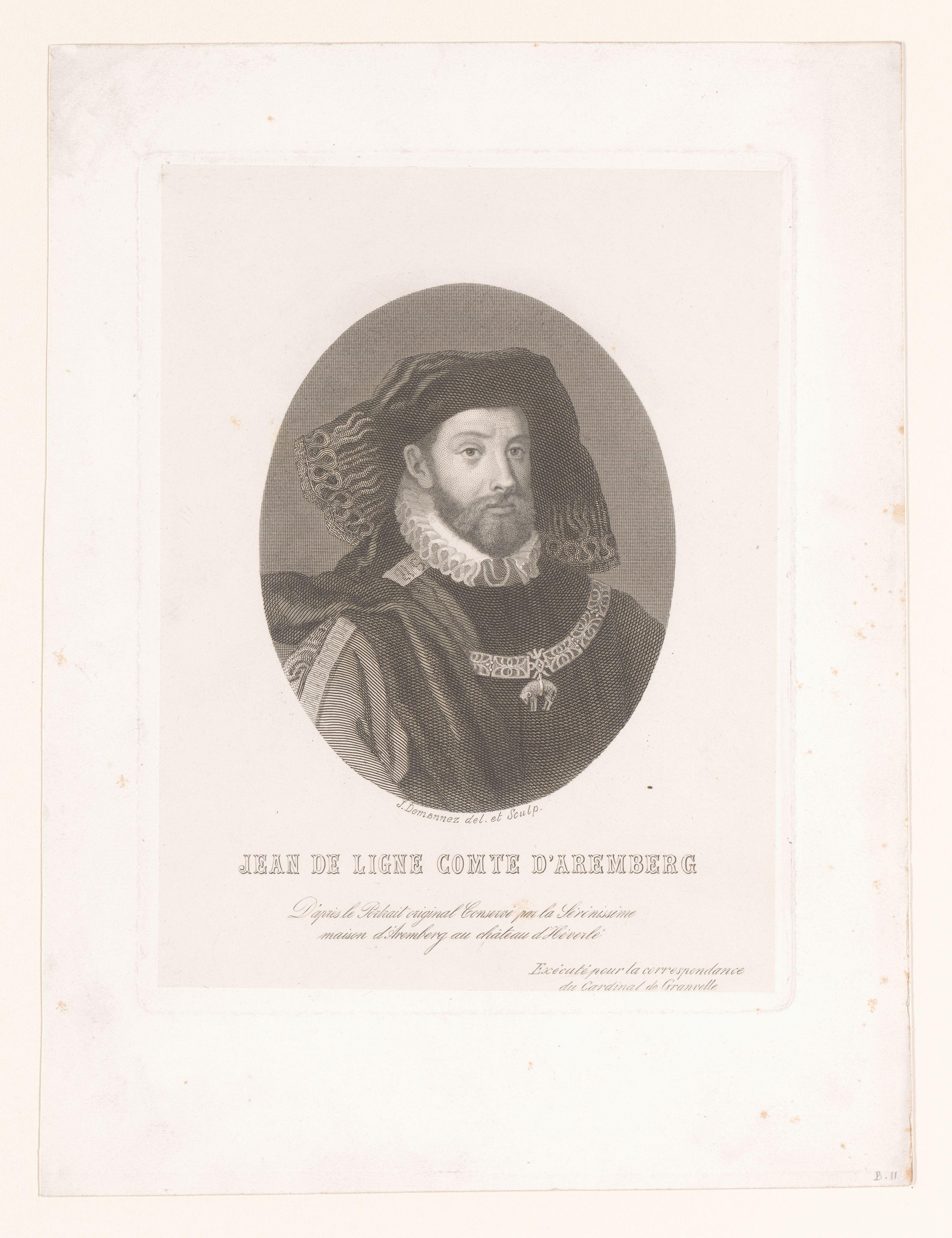 Portret van Jean de Ligne graaf van Arenberg