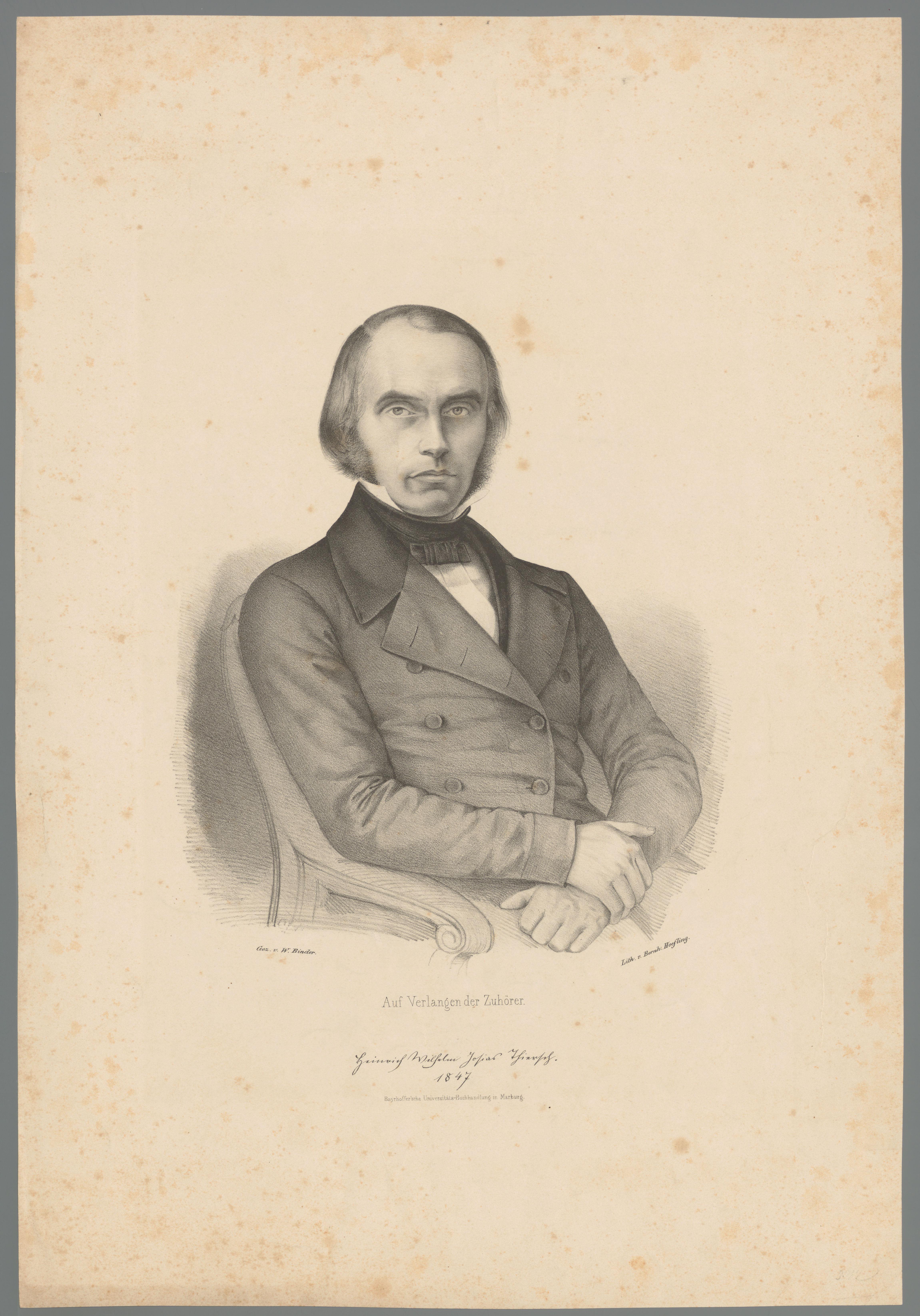 Portret van Heinrich Wilhelm Josias Thiersch