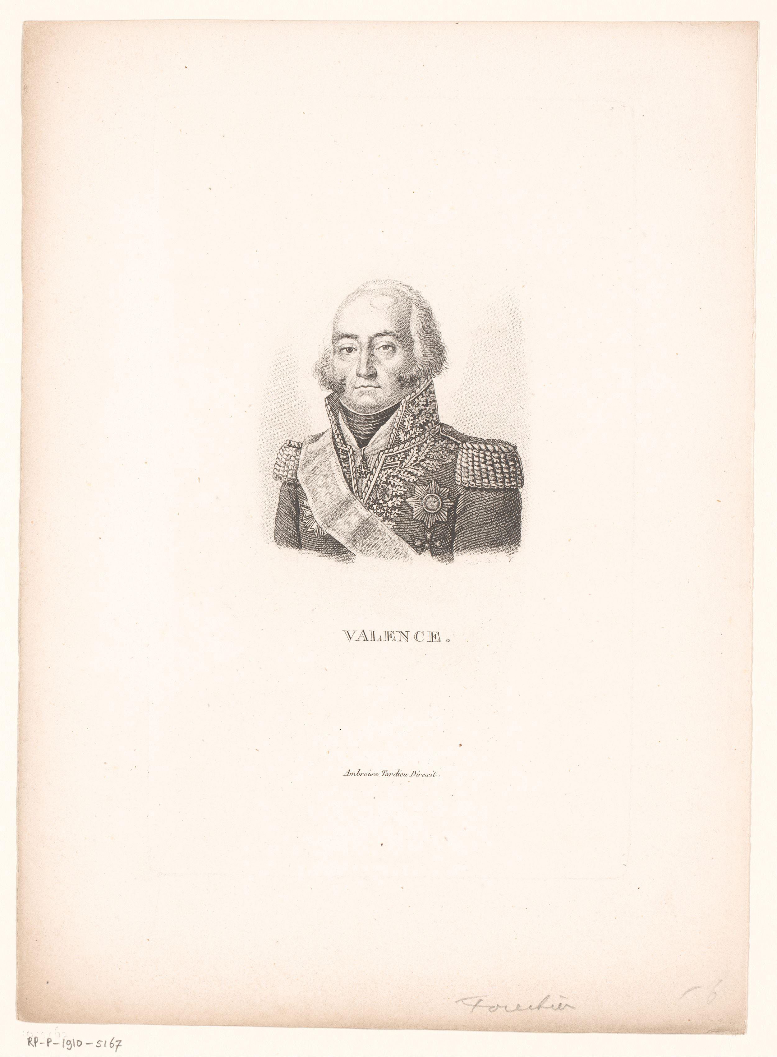 Portret van Jean-Baptiste Cyrus de Timbrune de Thiembronne, graaf van Valence