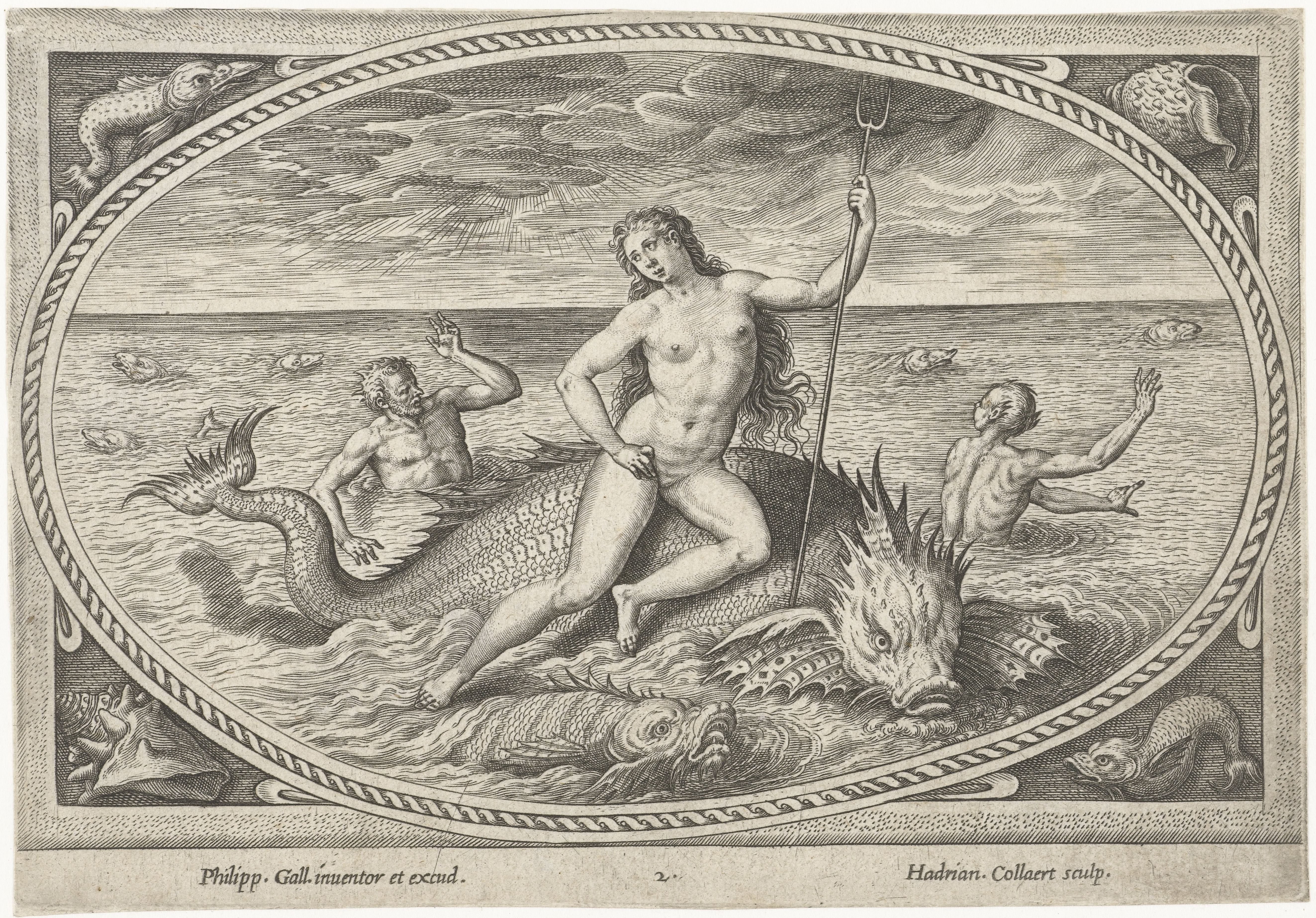 Amphitrite op een vis