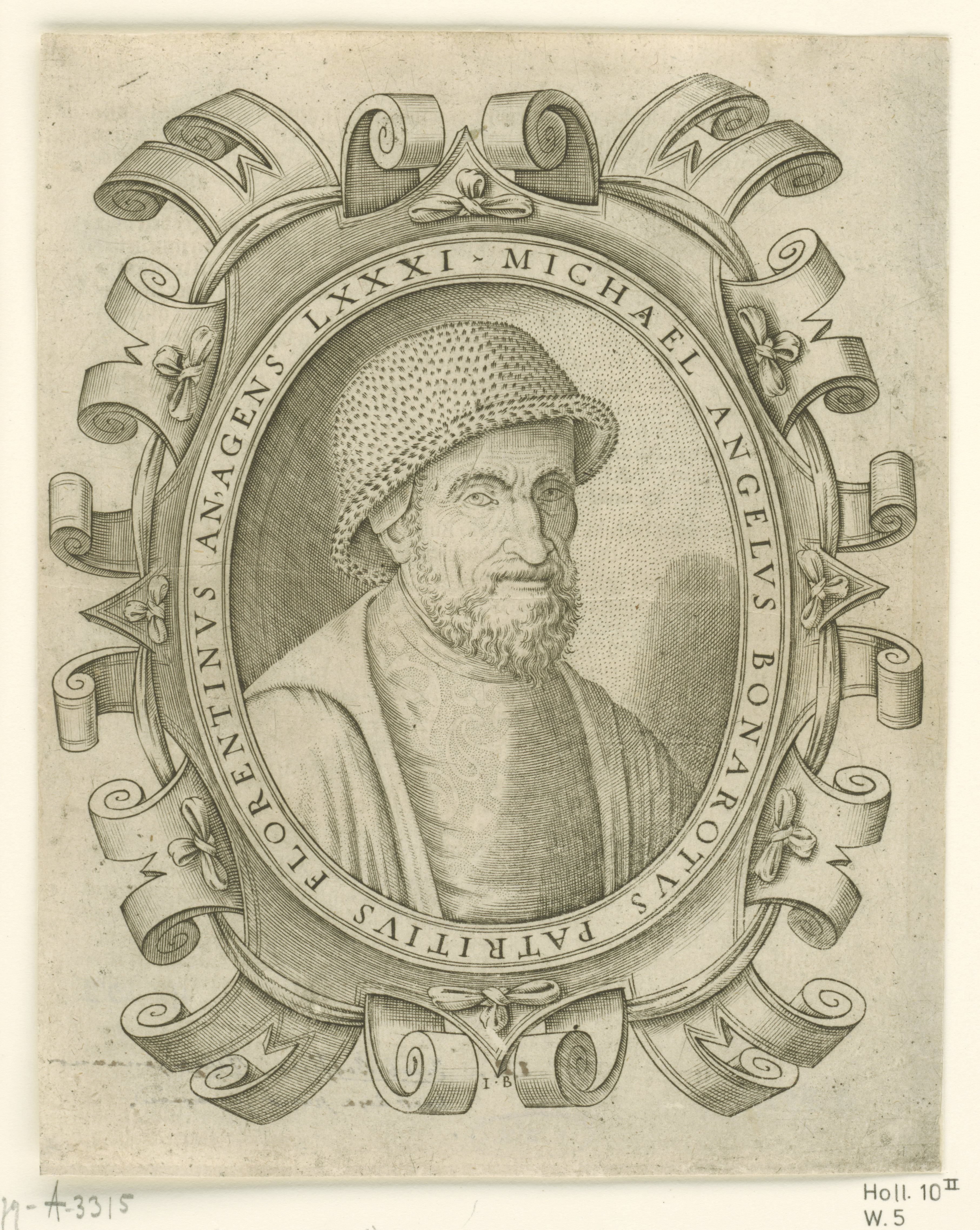 Portret van Michelangelo Buonarroti