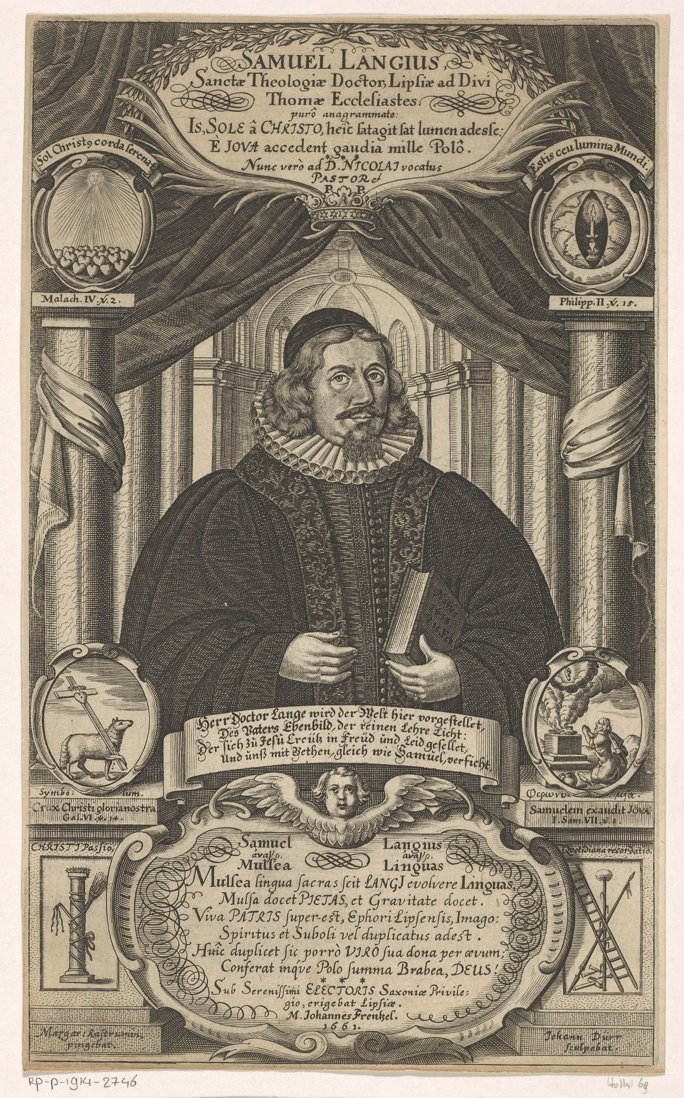 Portret van Samuel Lange