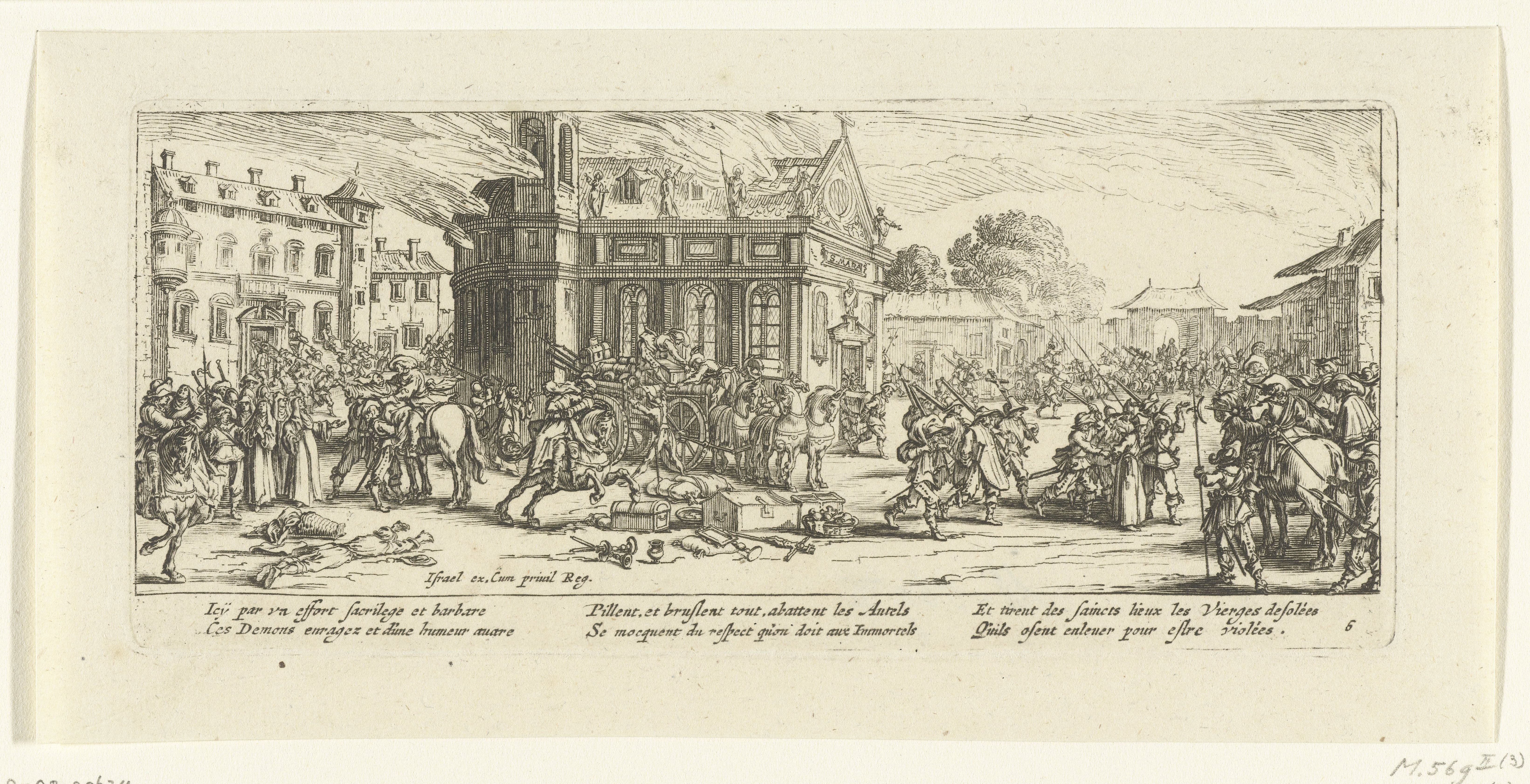 Soldaten plunderen een klooster