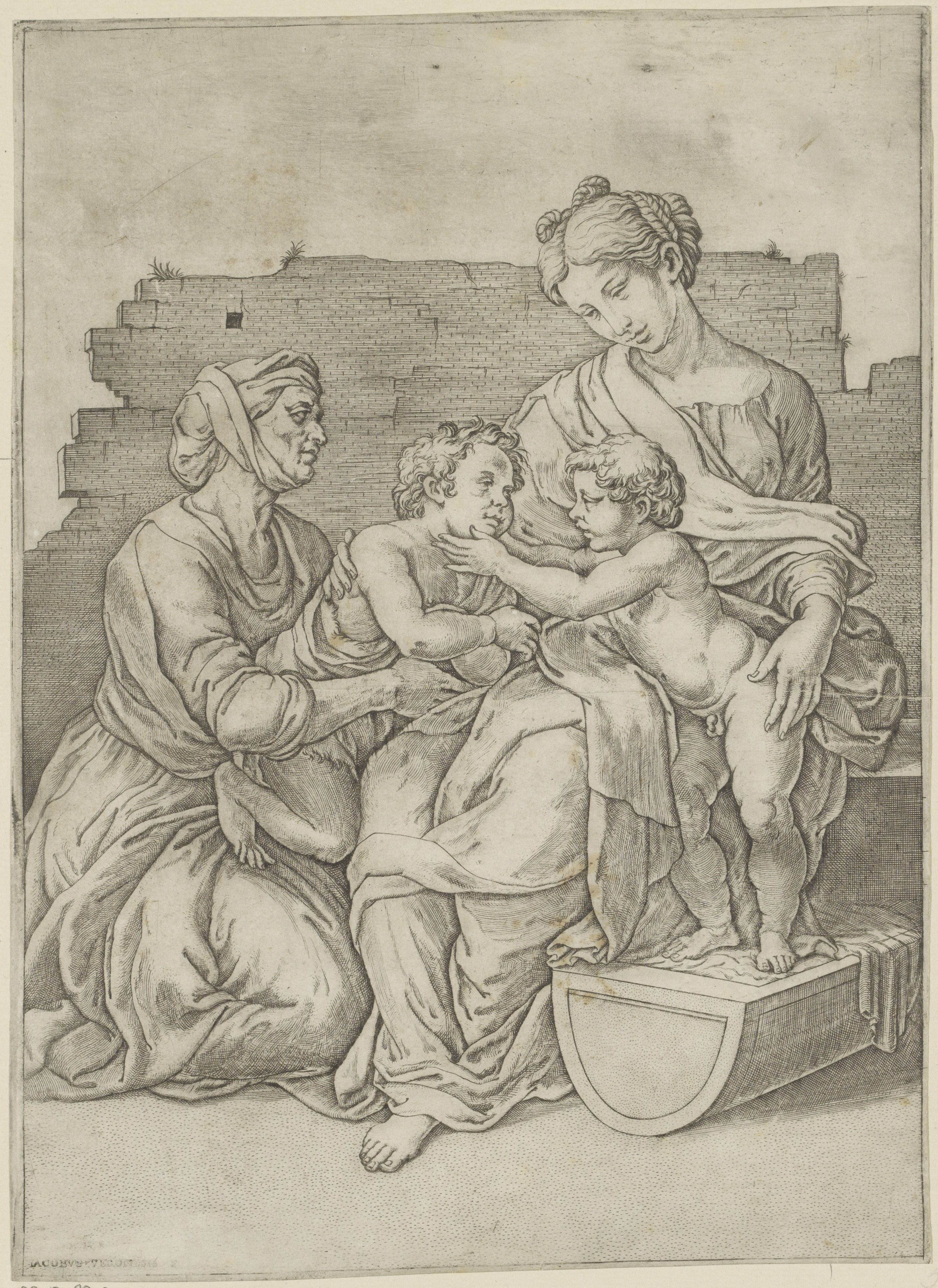 Maria met Kind, de H. Elisabet en de jonge Johannes de Doper