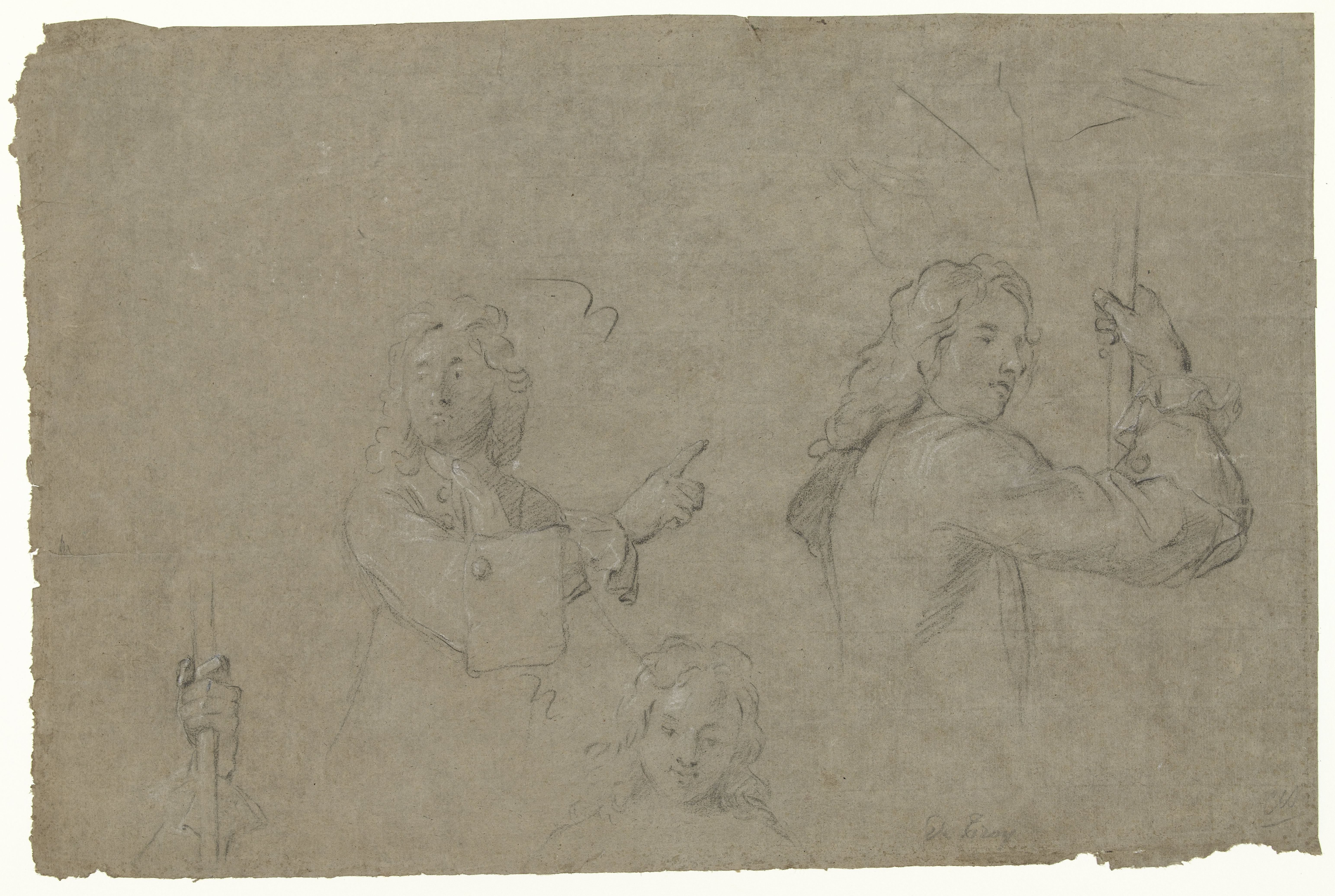 Studies van mannen en hand