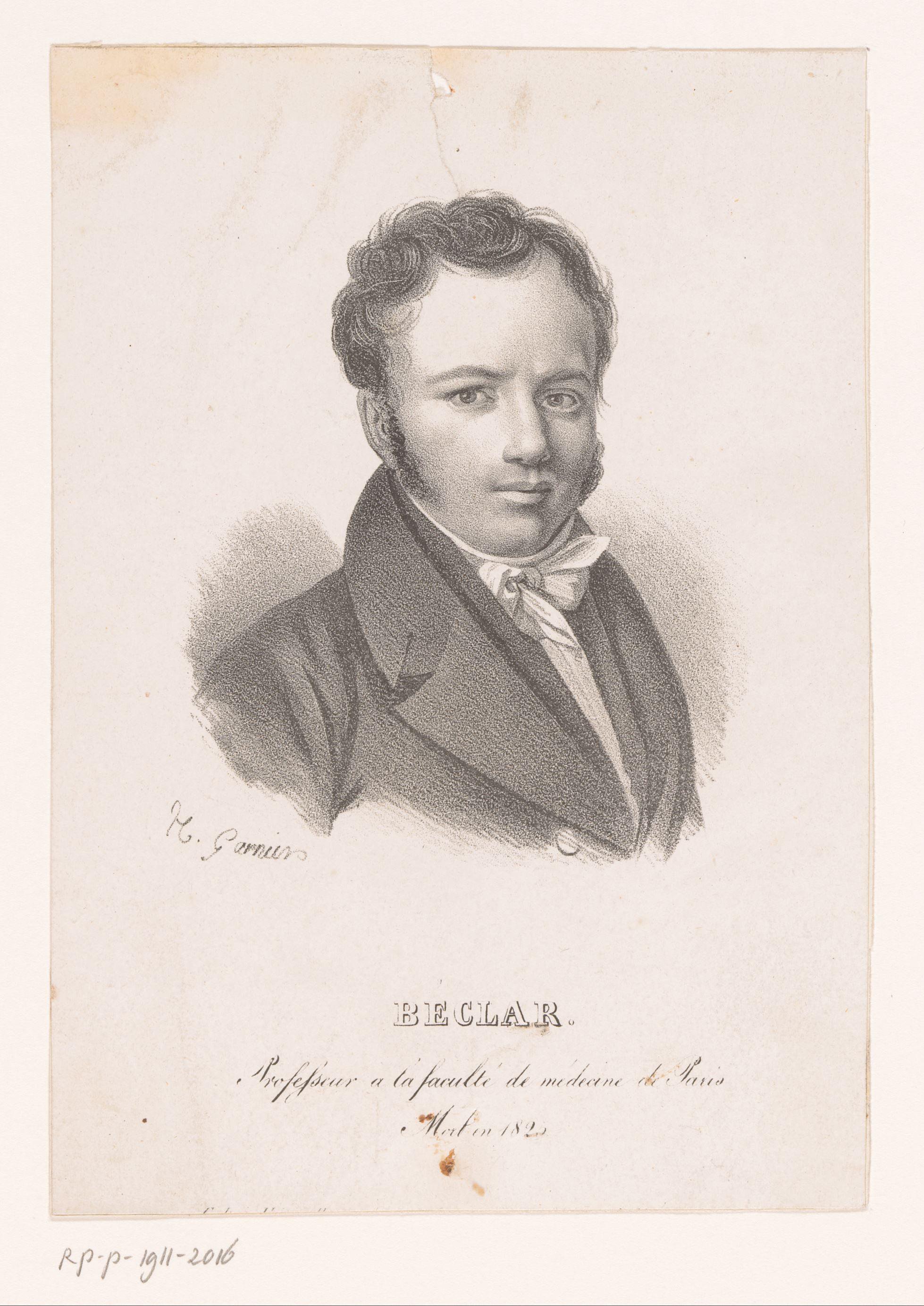 Portret van Pierre-Augustin Béclard