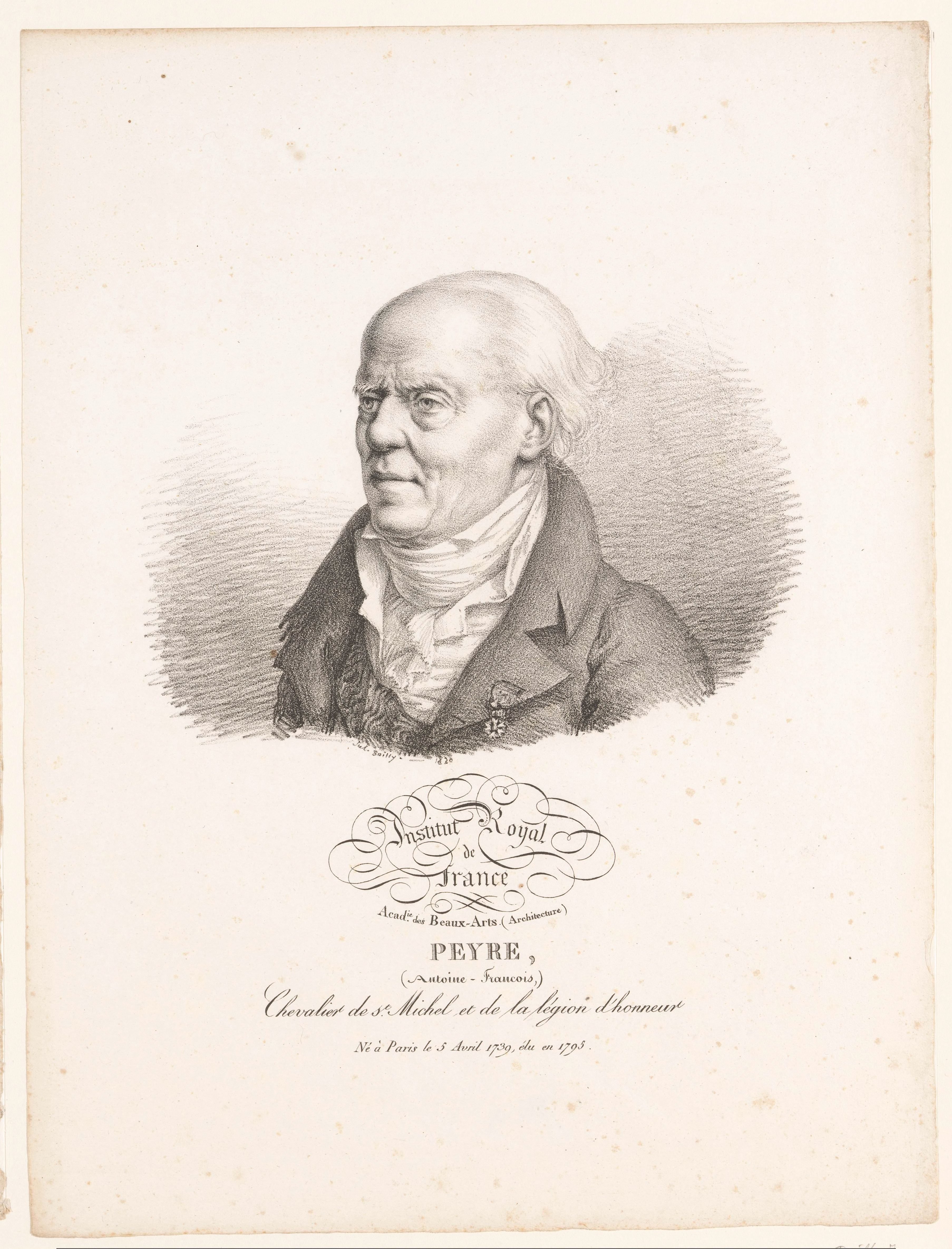 Portret van de architect Antoine-François Peyre
