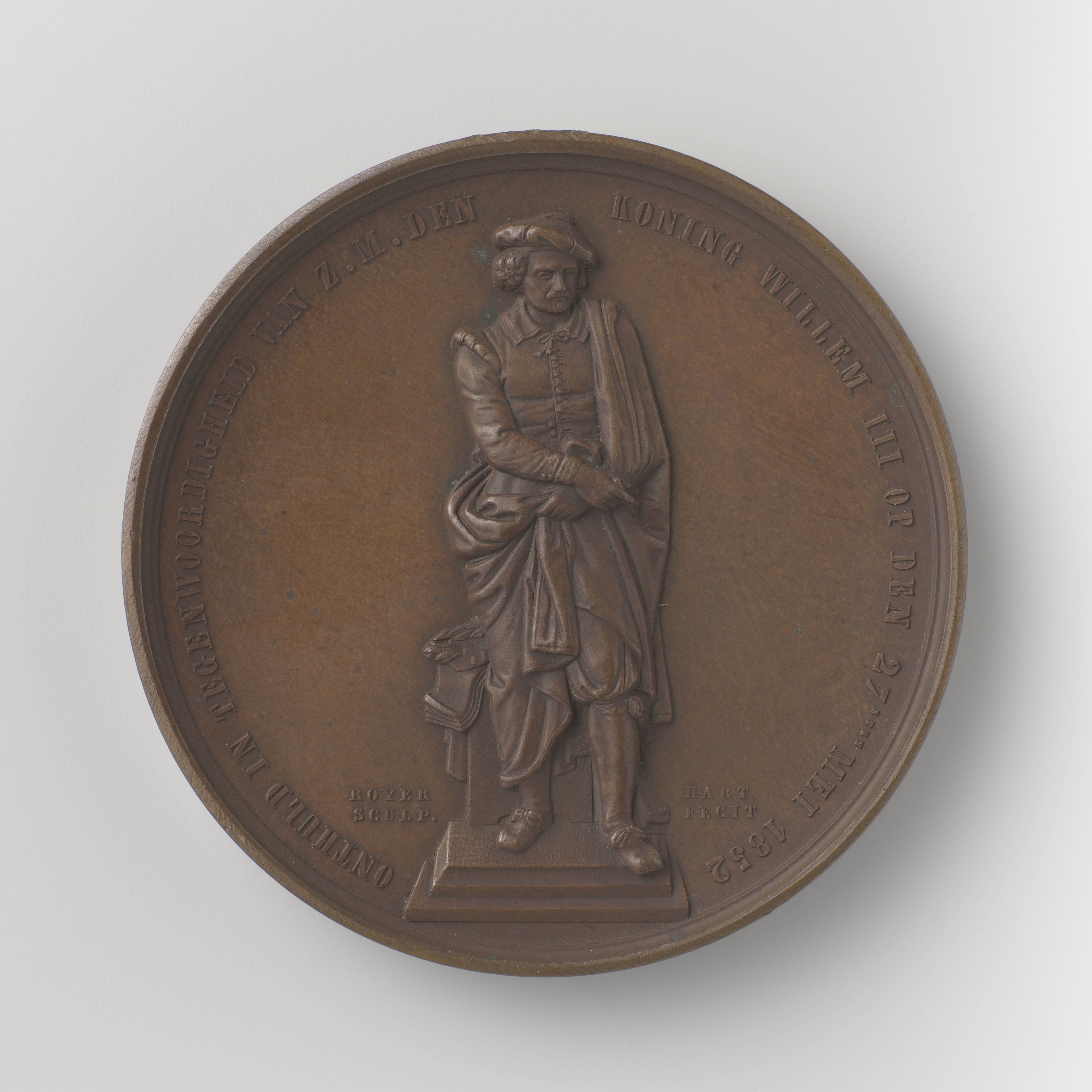 Onthulling van het standbeeld voor Rembrandt