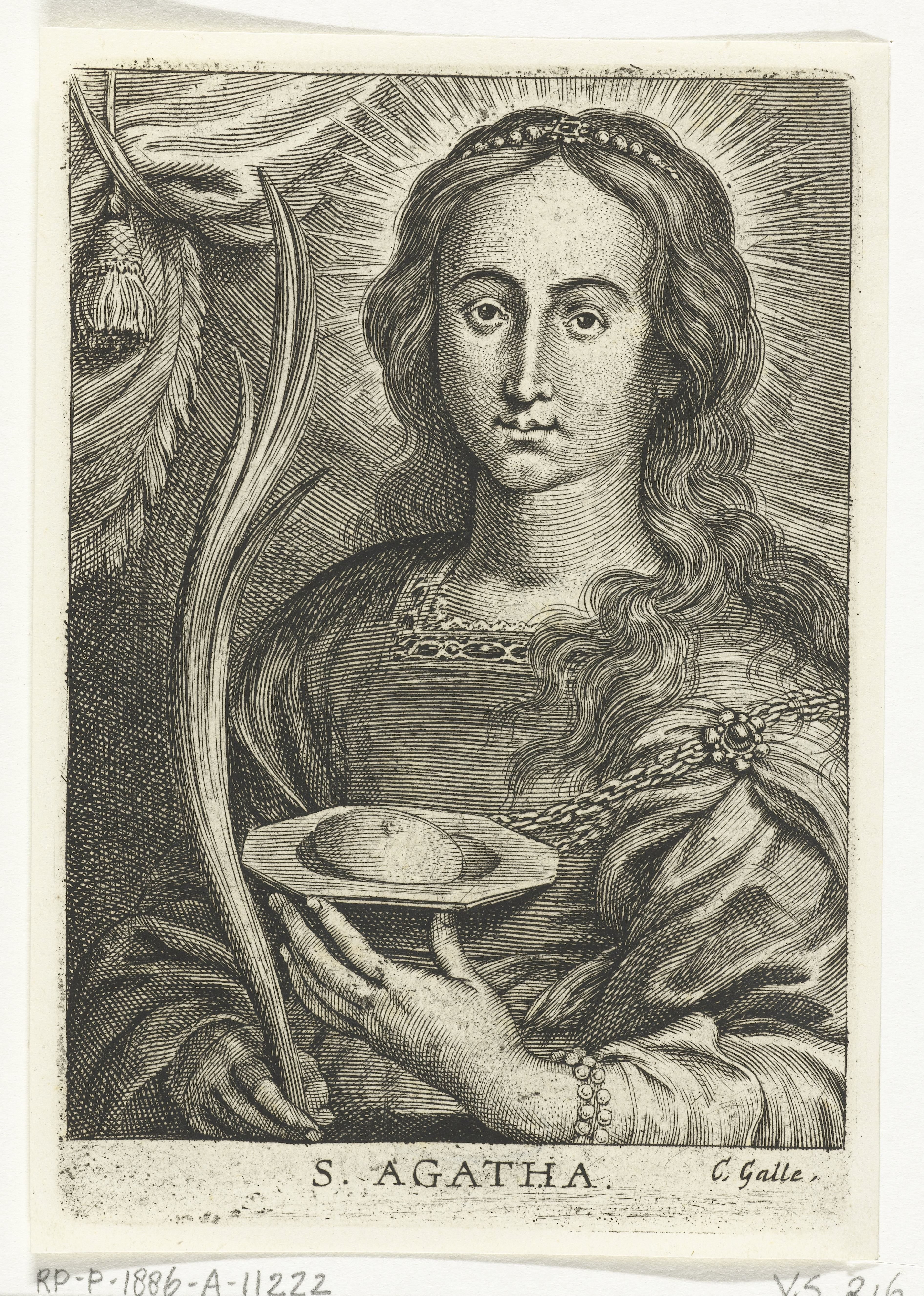 Heilige Agatha met afgesneden borst