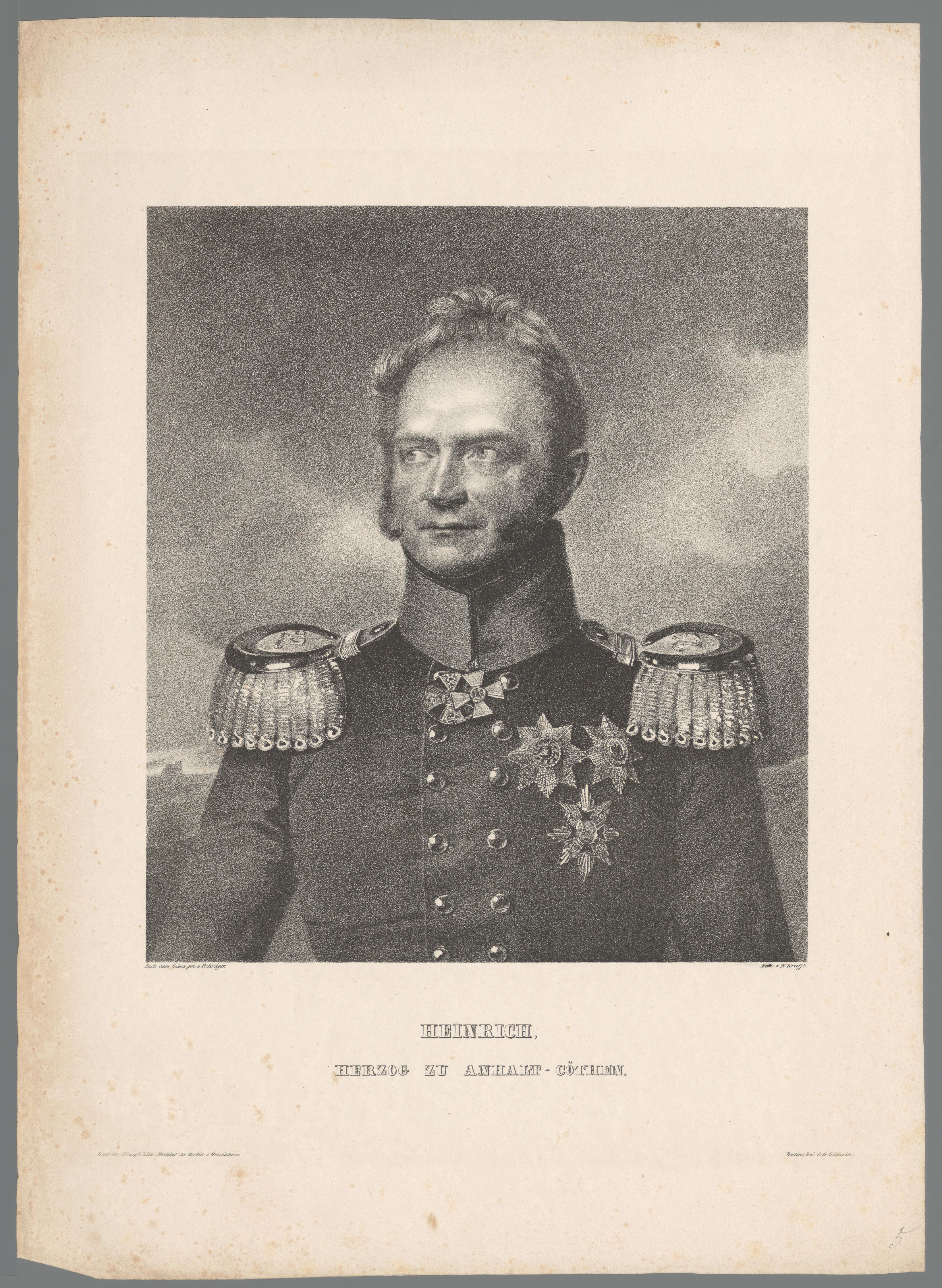 Portret van Hendrik van Anhalt-Köthen