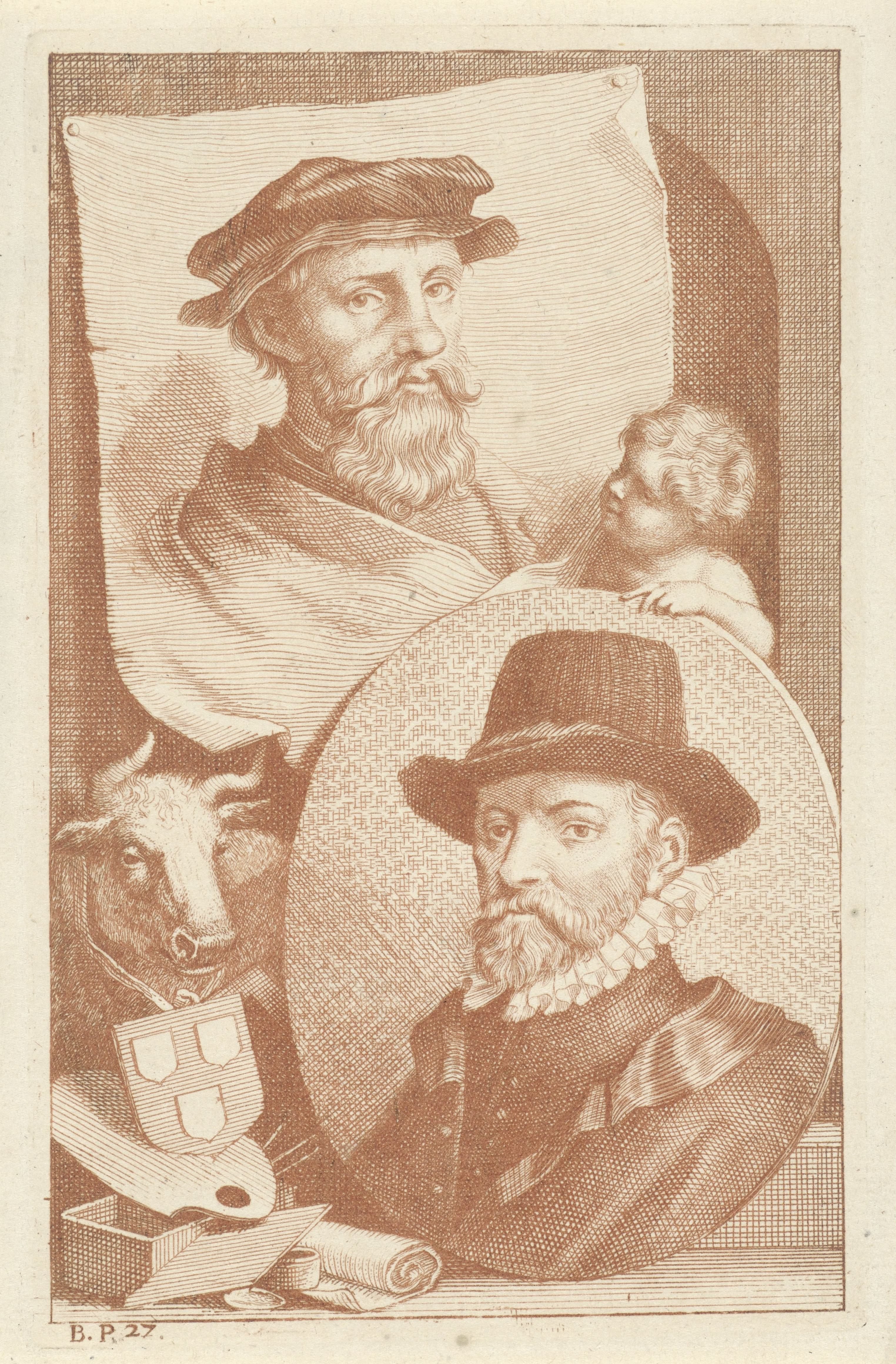 Portretten van Dirck en Wouter Pietersz. Crabeth