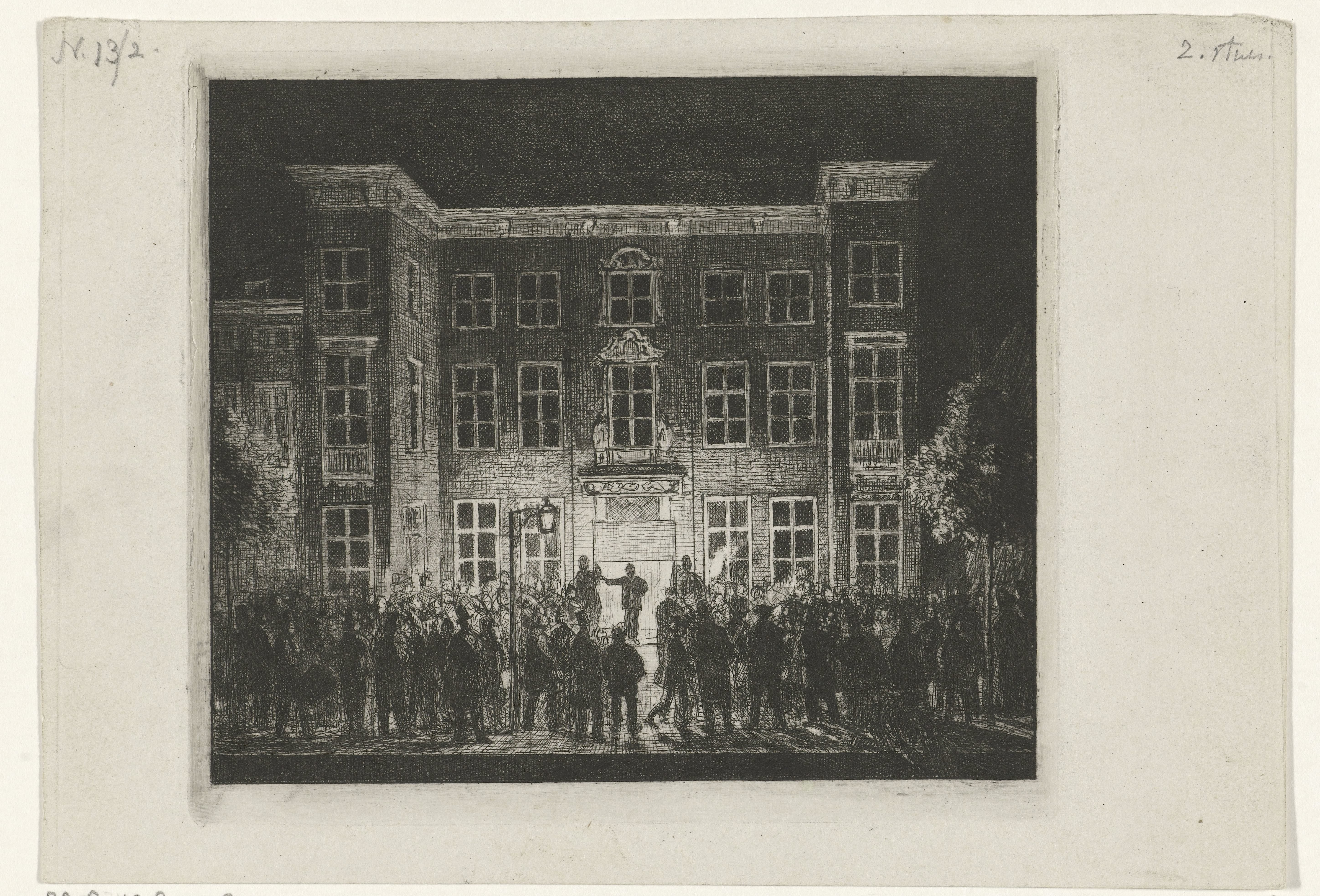 Begrafenis van de Delftsche academie, 30 juni 1864