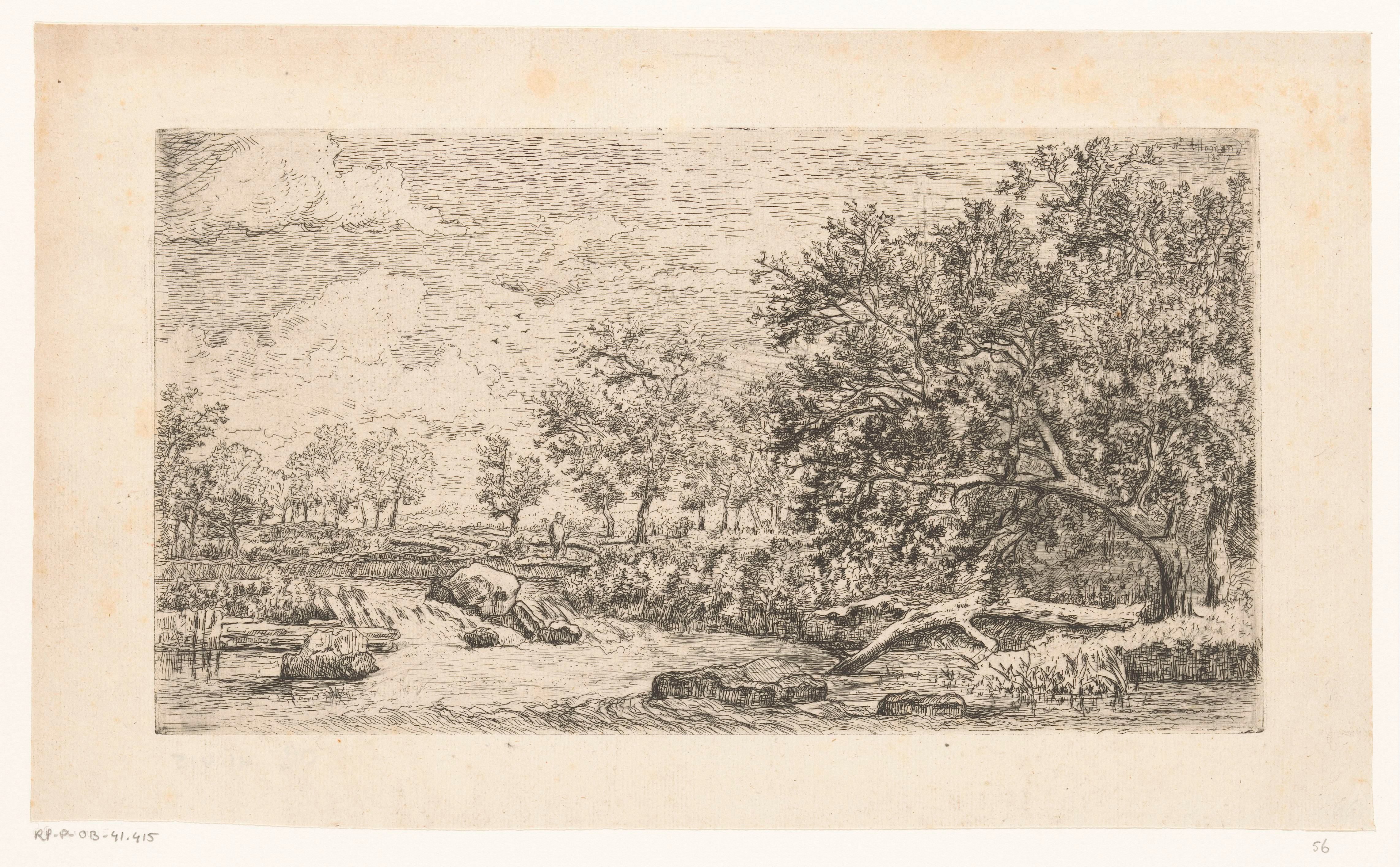 Rivierlandschap bij Pont-de-Chéruy