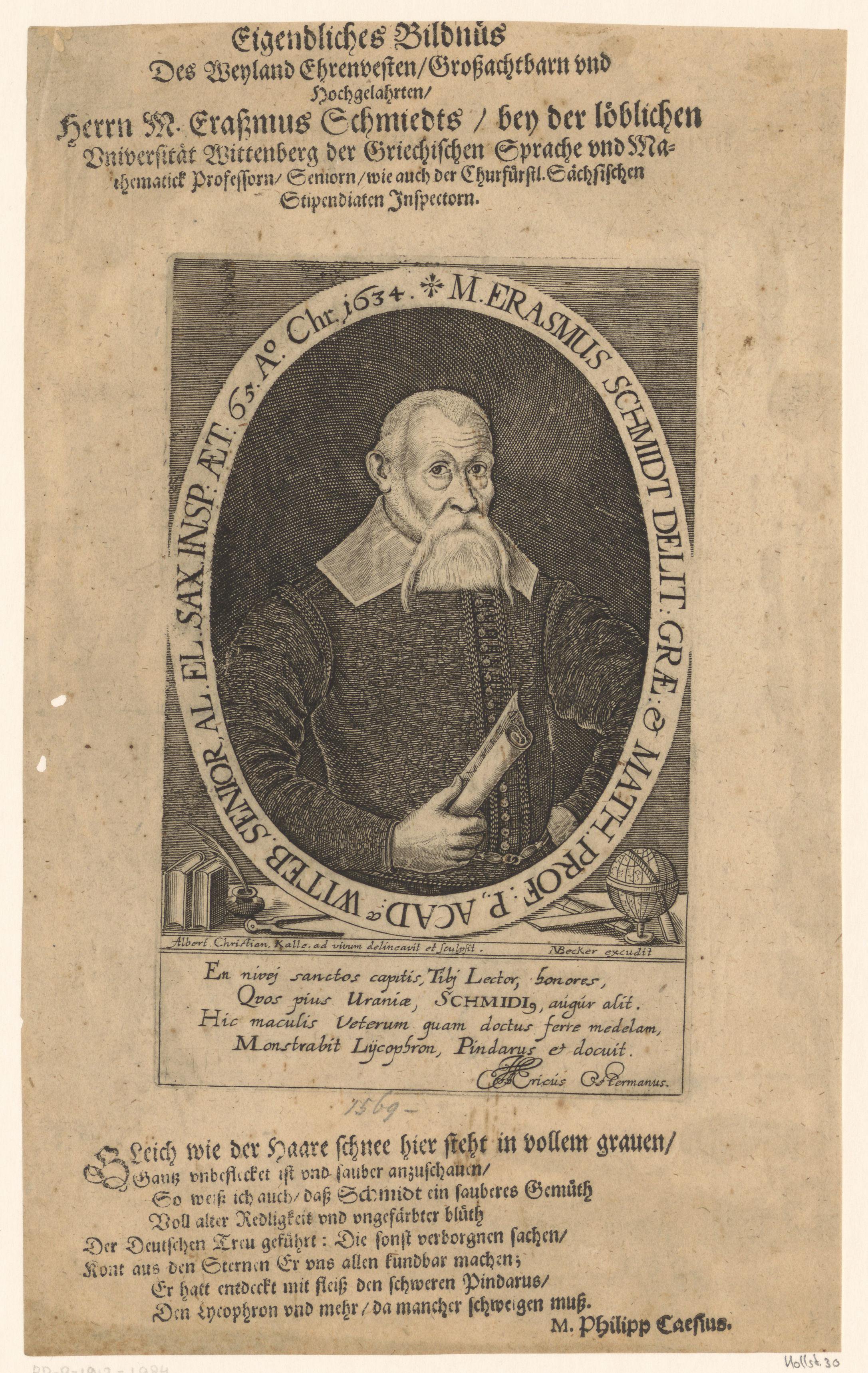 Portret van Erasmus Schmidt