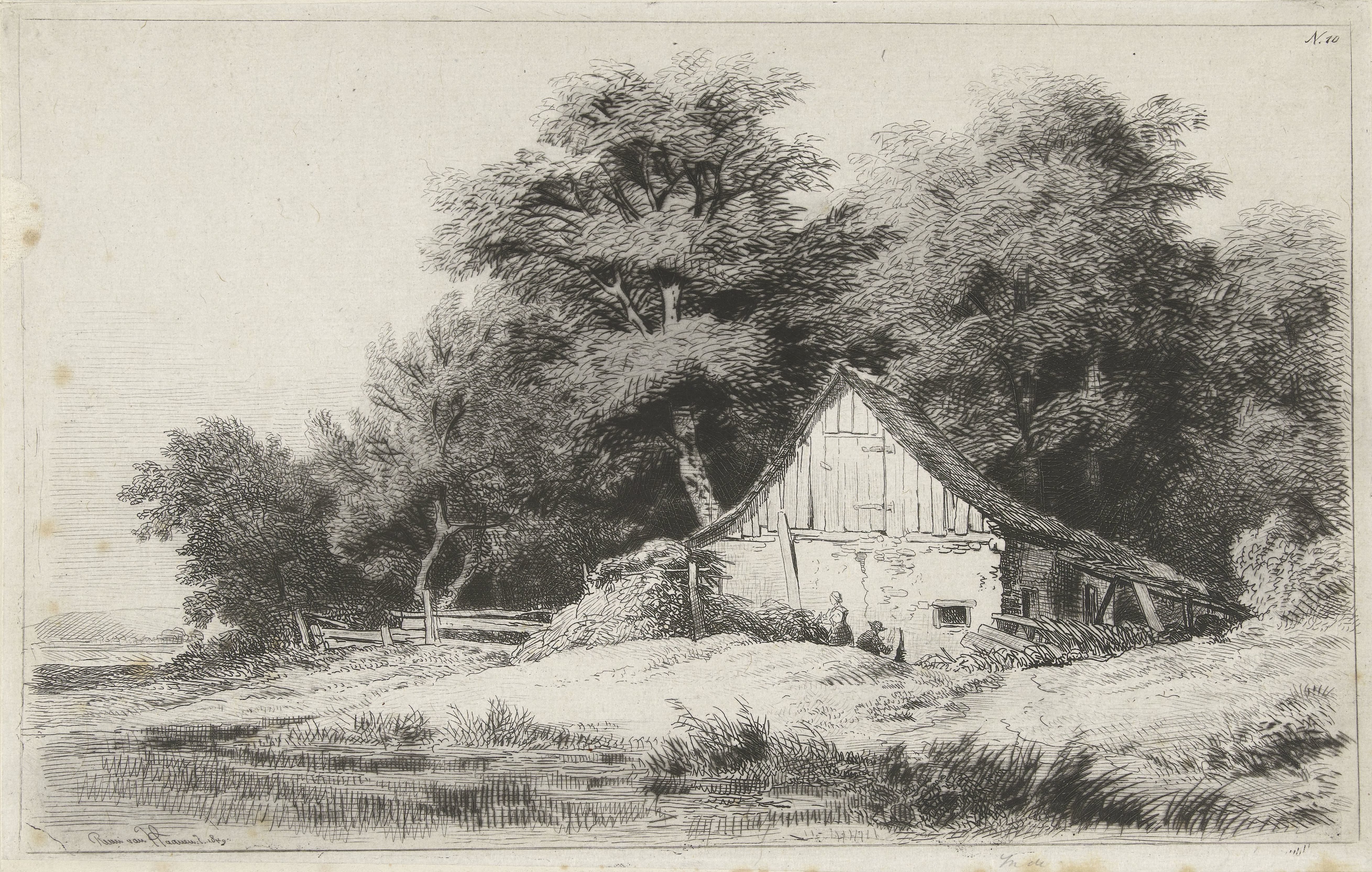 Schuur aan de waterkant