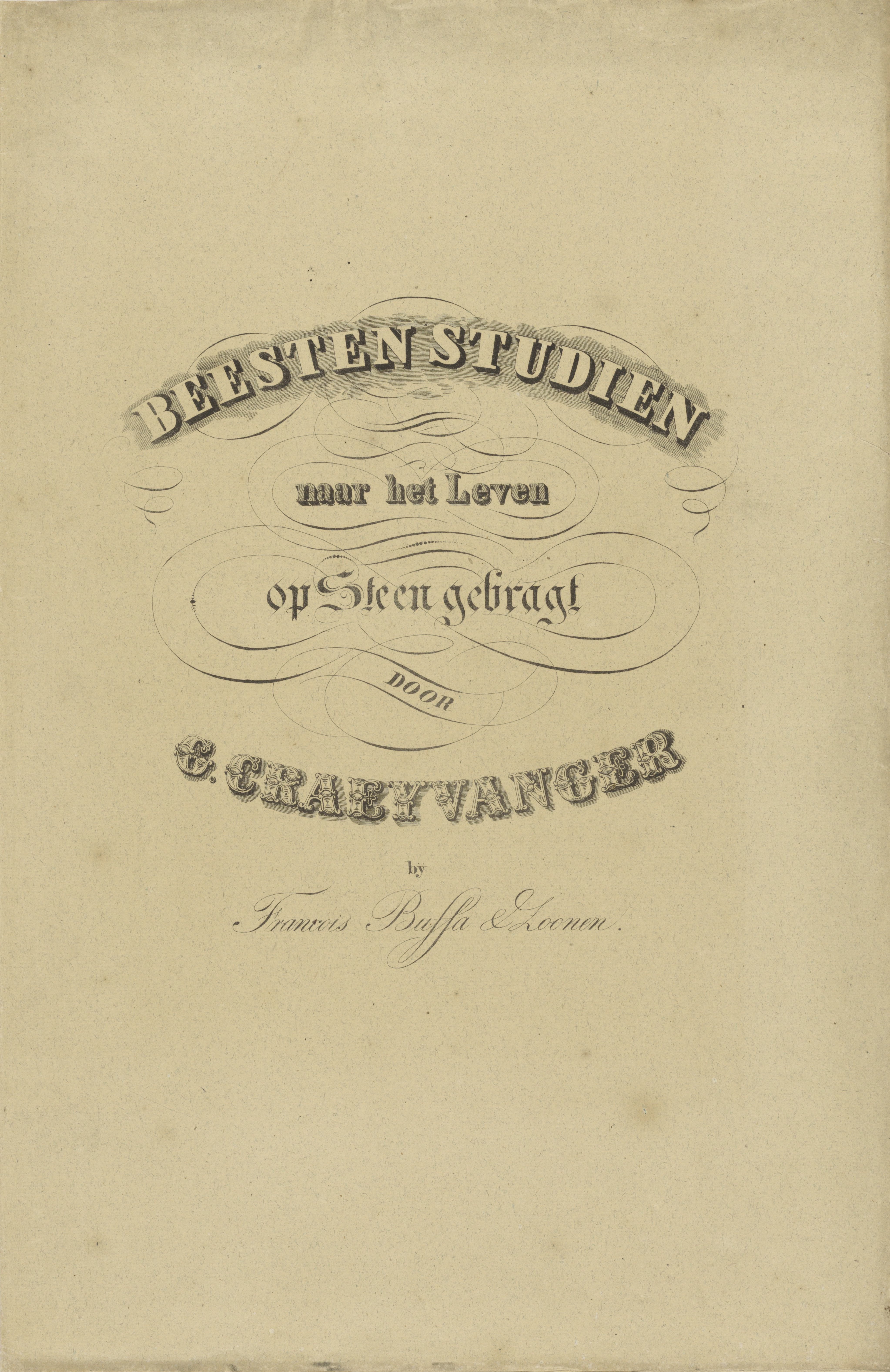 Omslag voor voor: Beesten Studien naar het Leven, 1827-1828