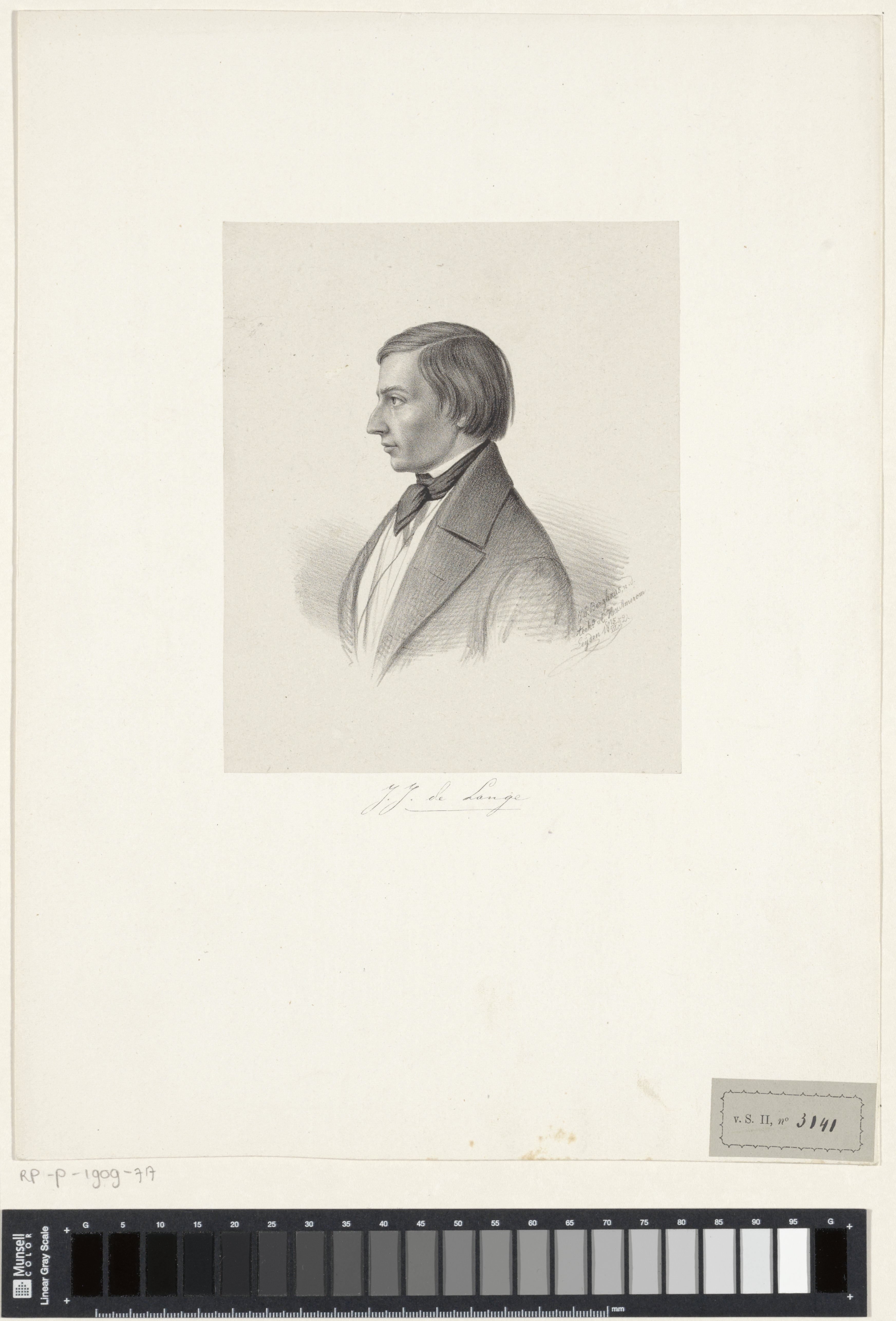 Portret van J.J. de Lange