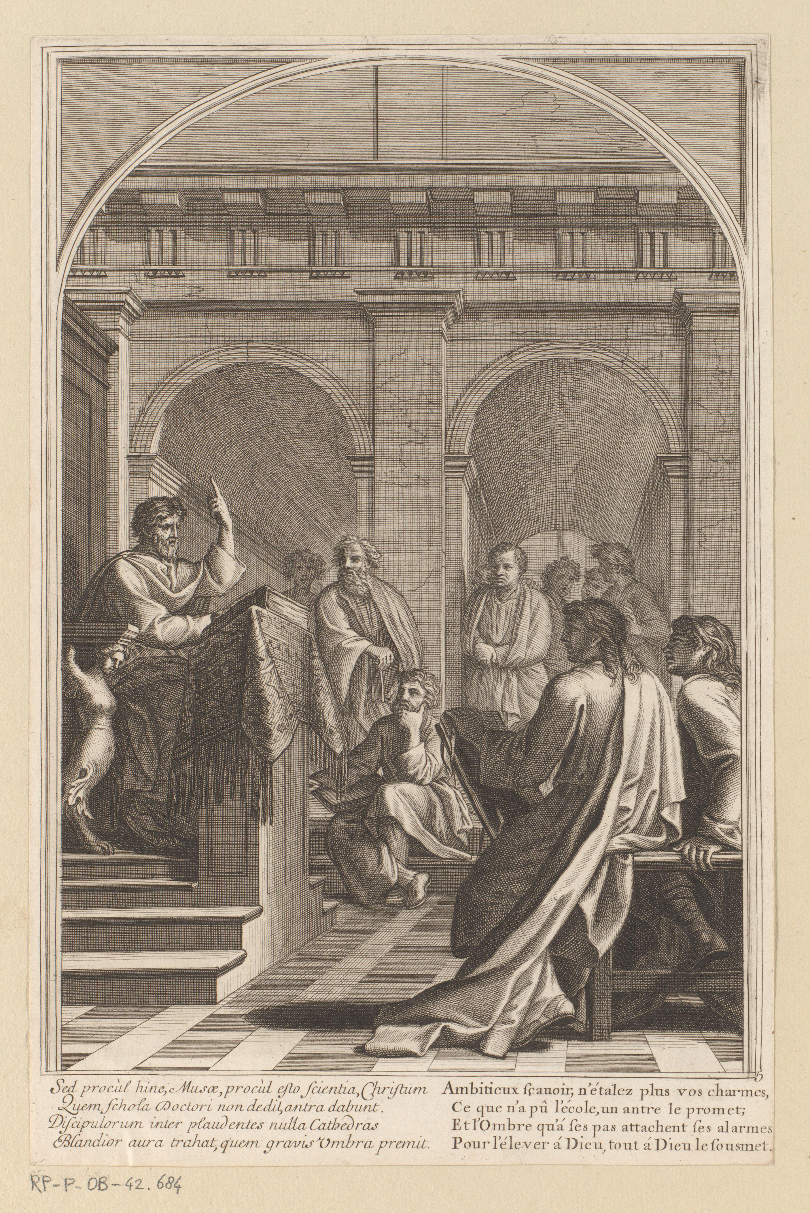 Heilige Bruno onderwijst theologie in Reims
