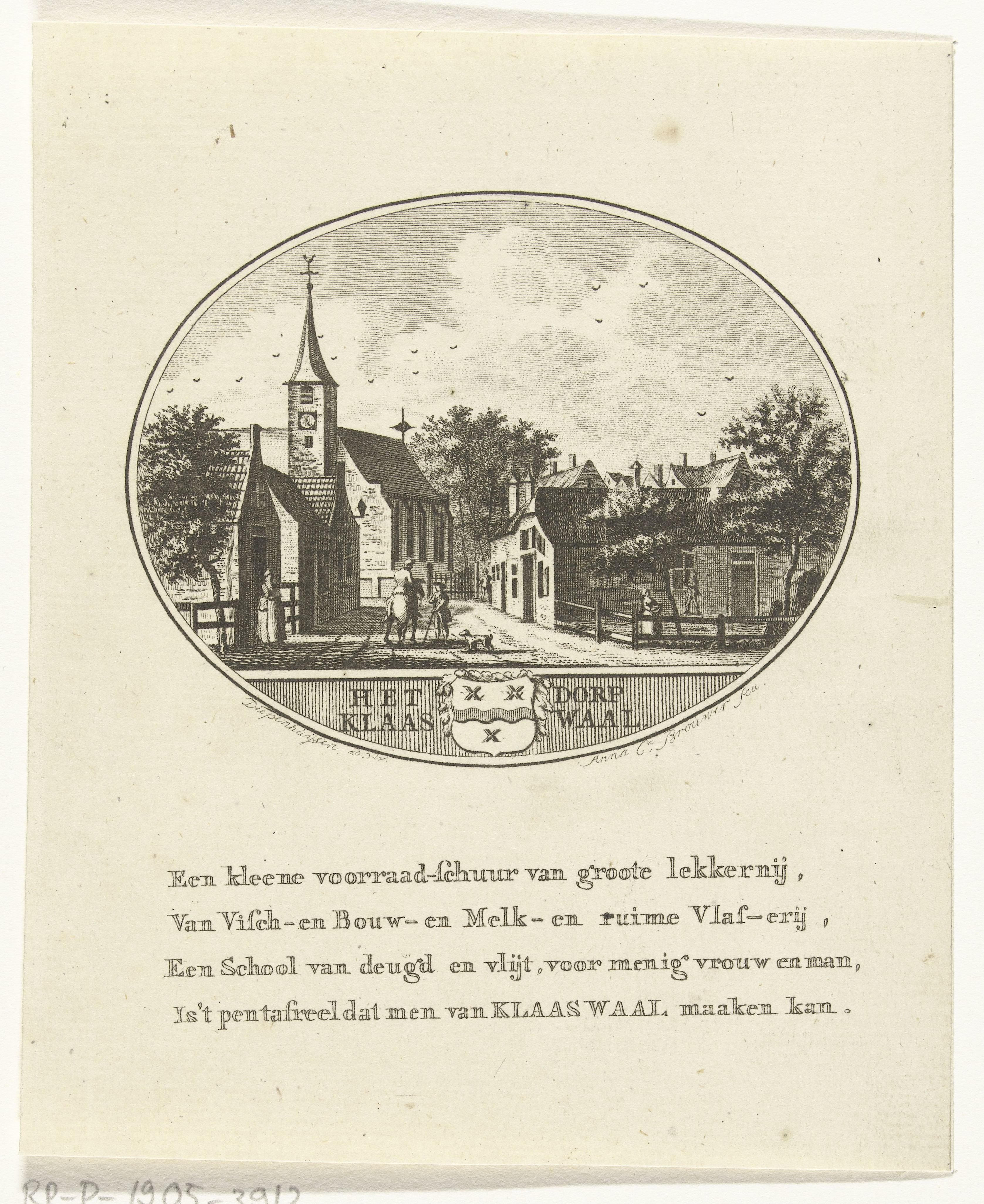 Gezicht op de dorpsstraat van Klaaswaal