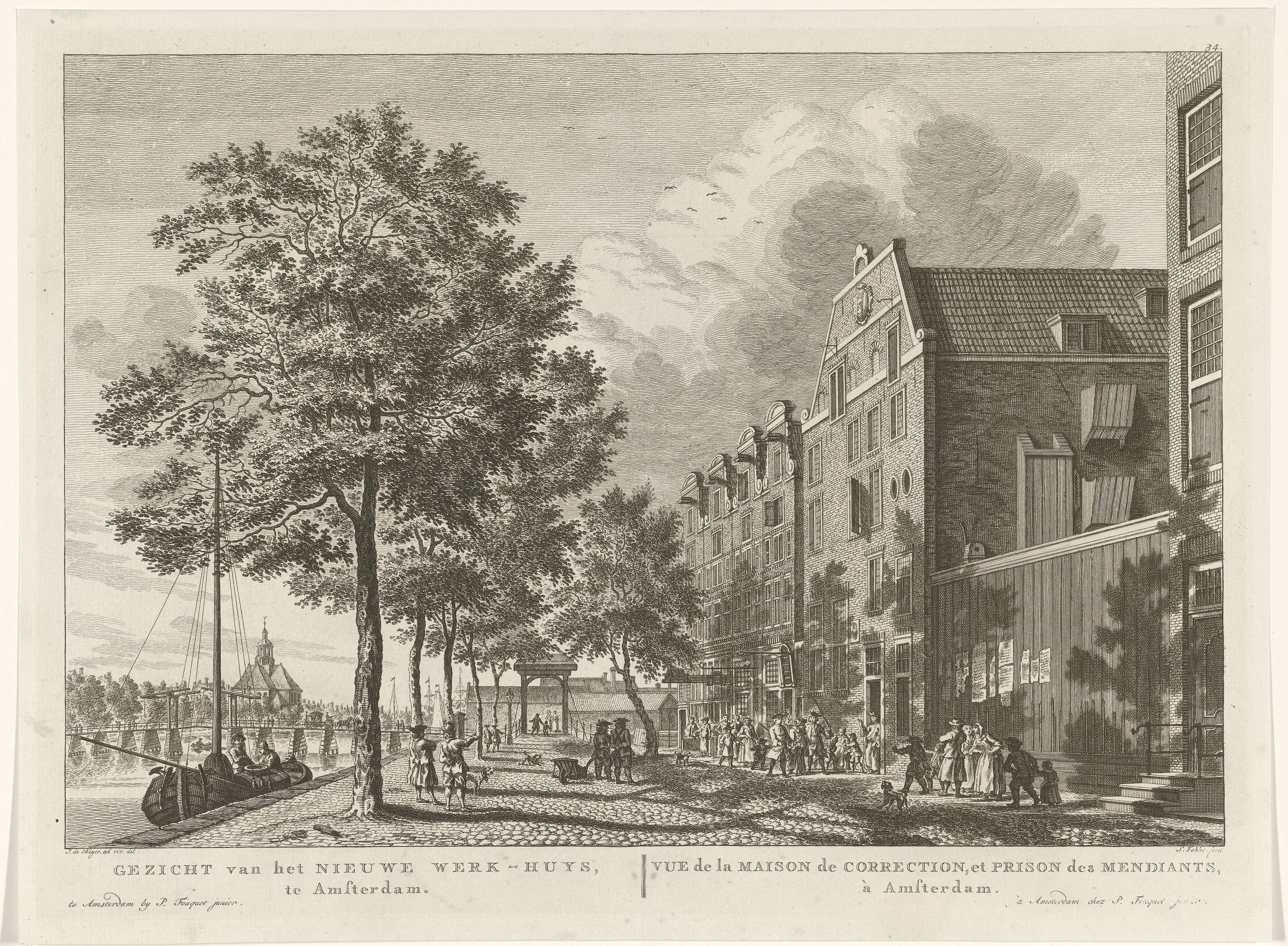 Gezicht op het Willige Rasphuis te Amsterdam