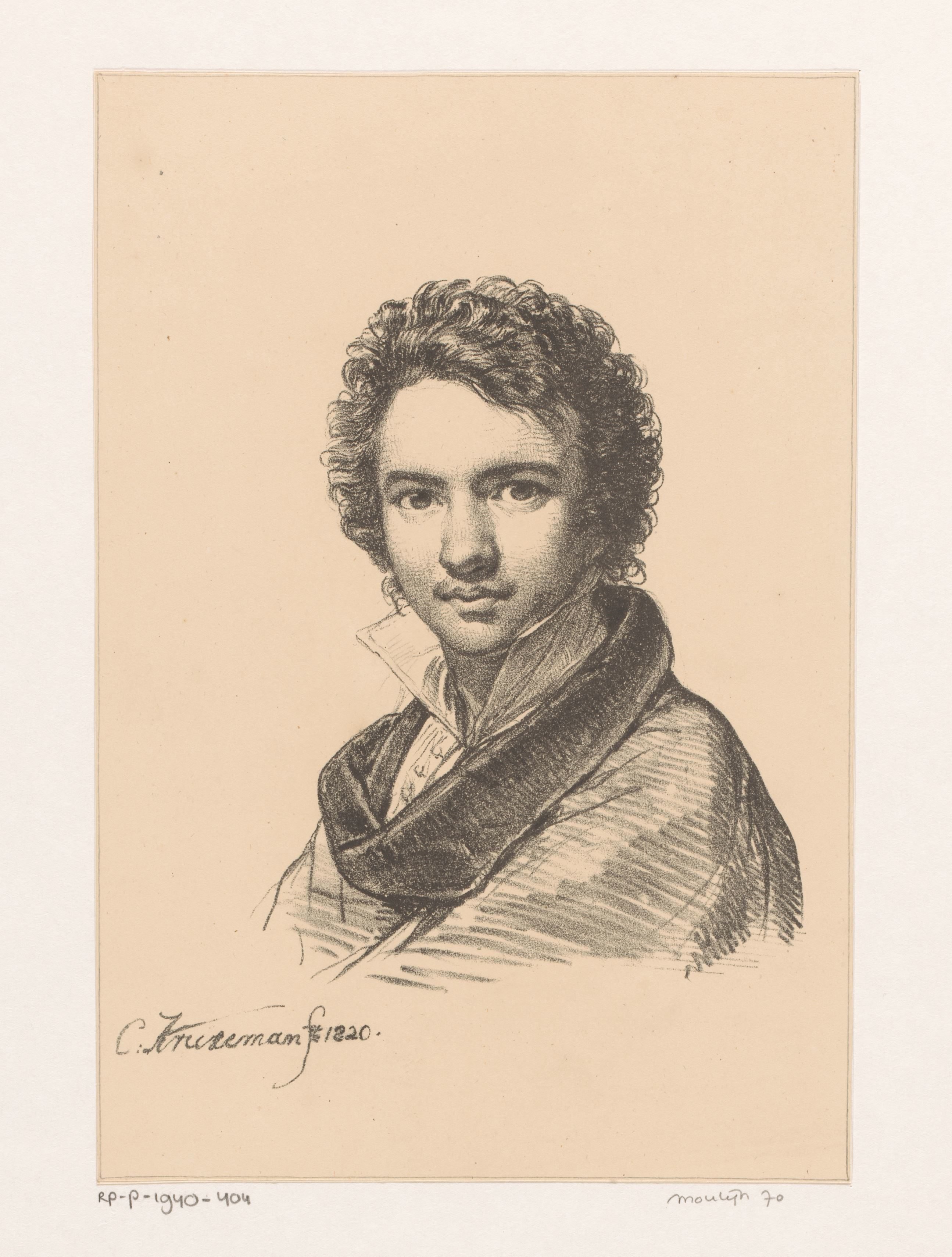 Zelfportret van Cornelis Kruseman