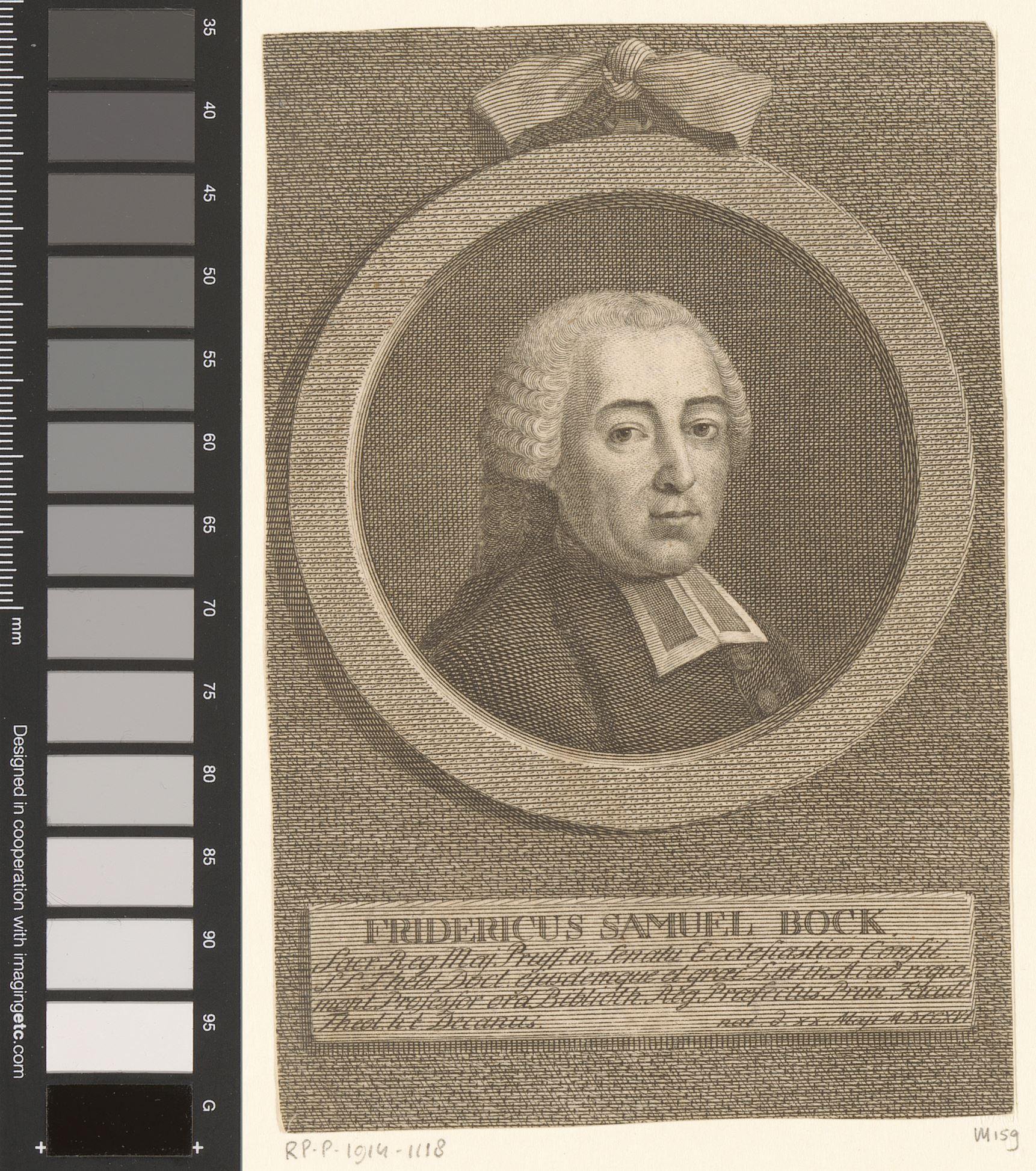 Portret van Friedrich Samuel Bock