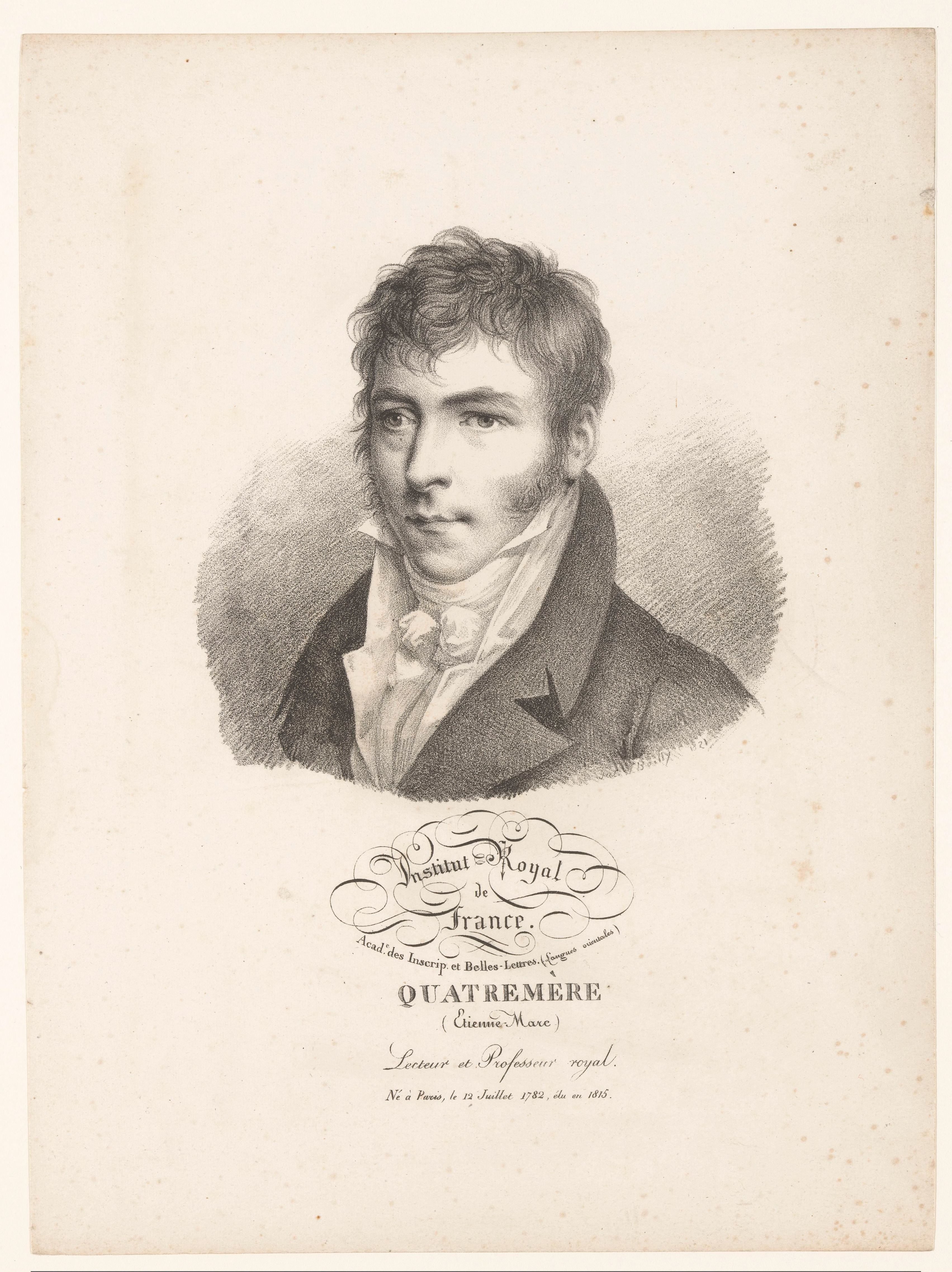Portret van de oriëntalist Étienne Marc Quatremère