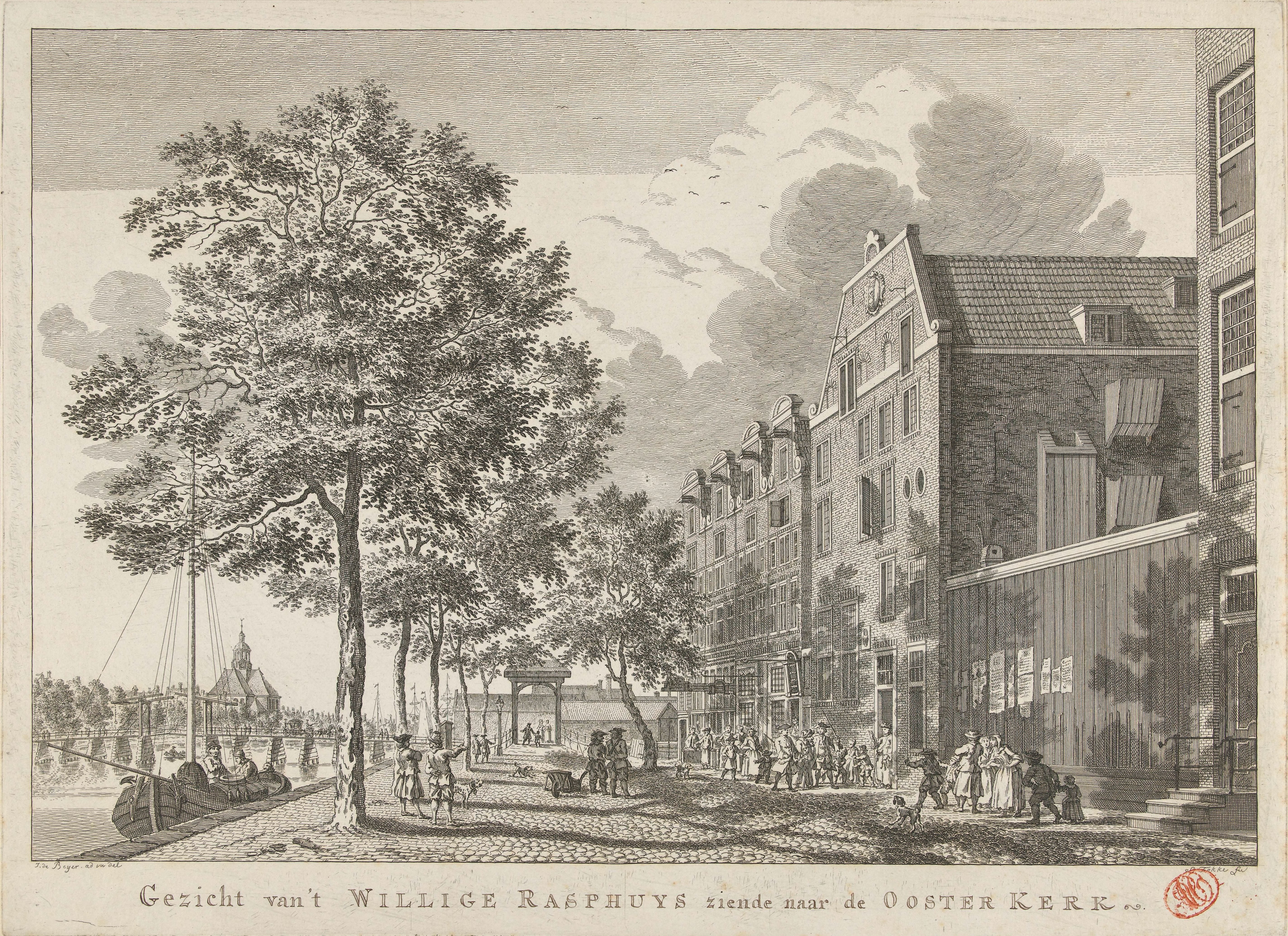 Gezicht op het Willige Rasphuis te Amsterdam
