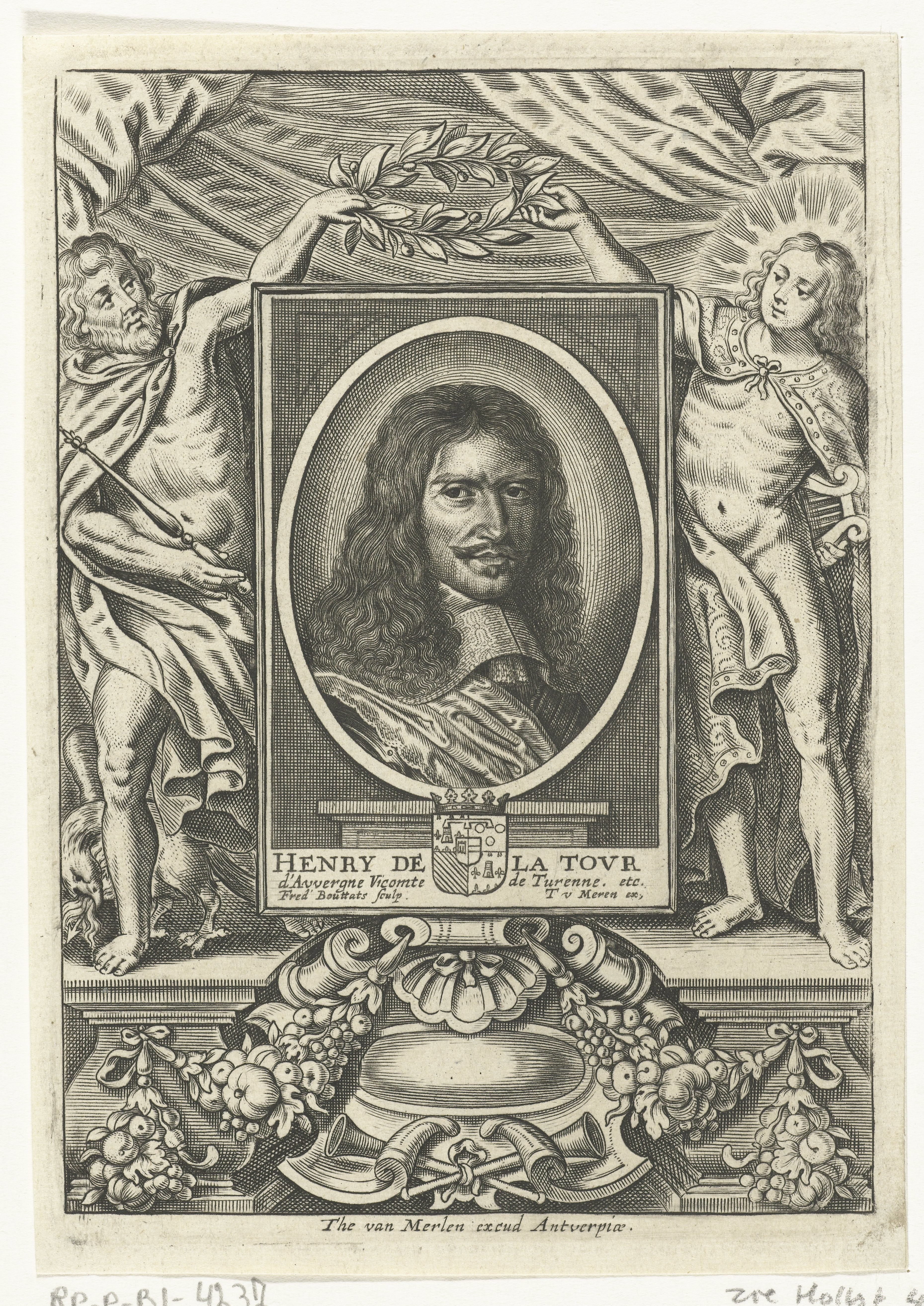 Portret van Hendrik de la Tour d'Auvergne