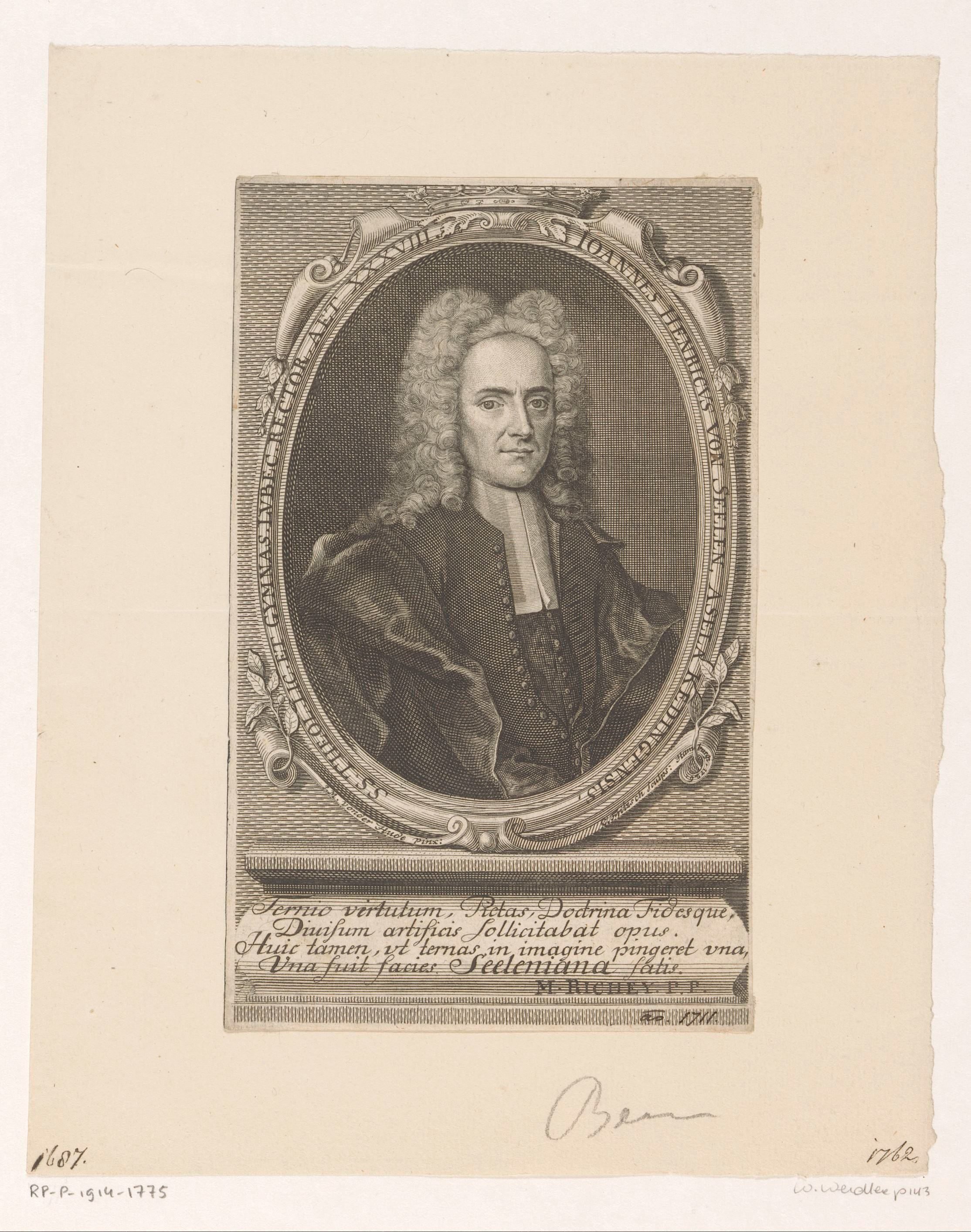 Portret van Johann Heinrich von Seelen