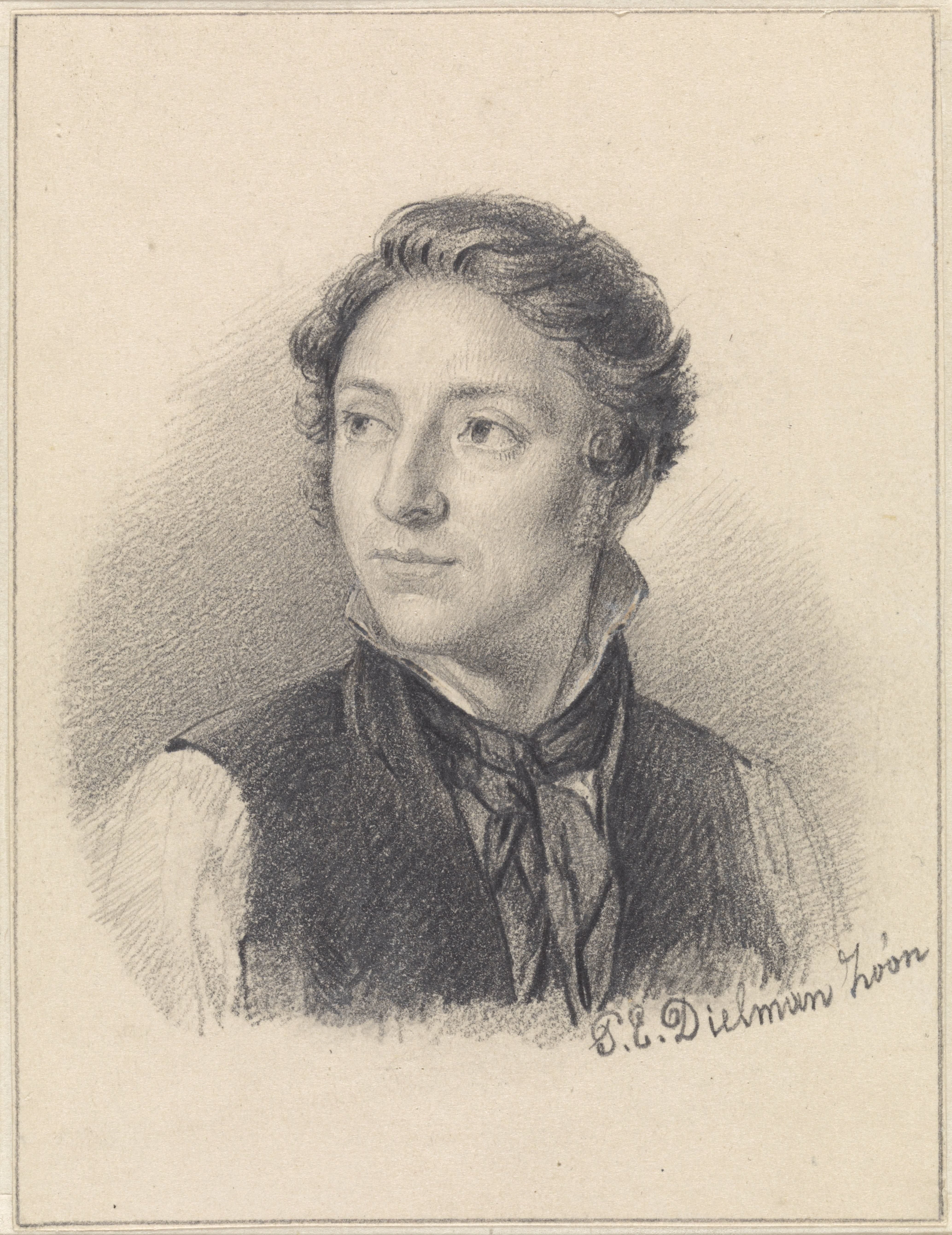 Zelfportret van Petrus Emanuel Dielman