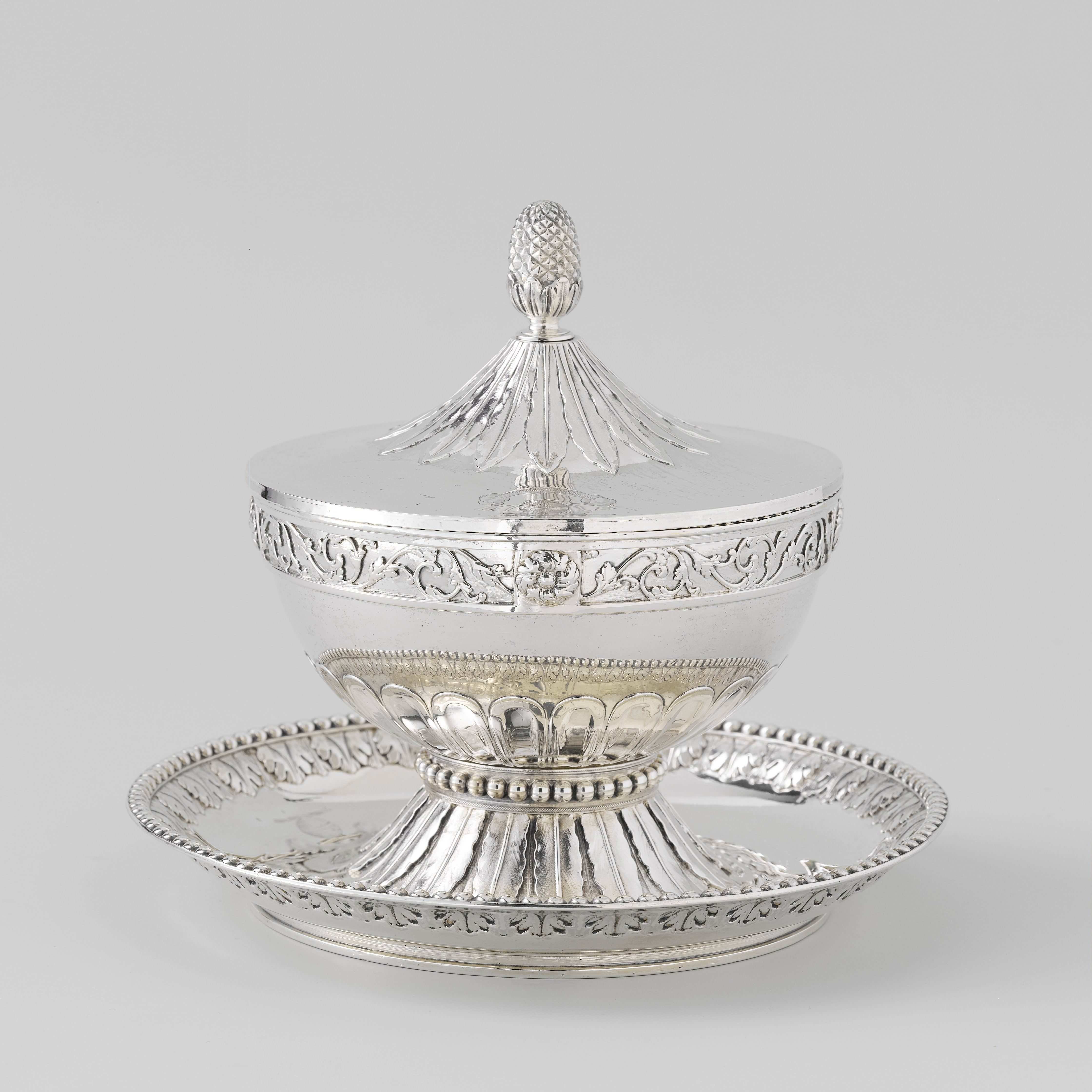 Lidded terrine and stand