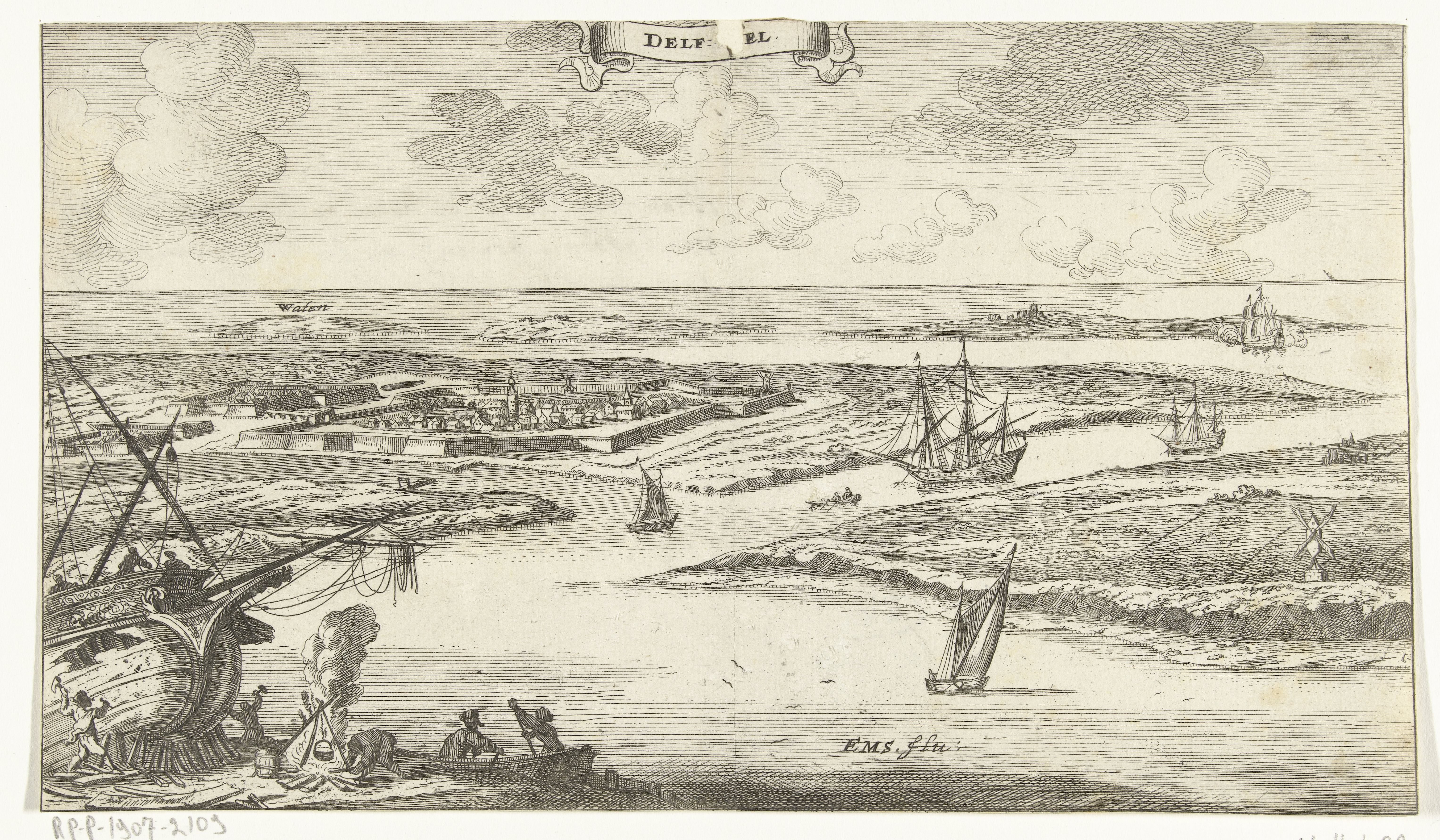 Gezicht op Delfzijl