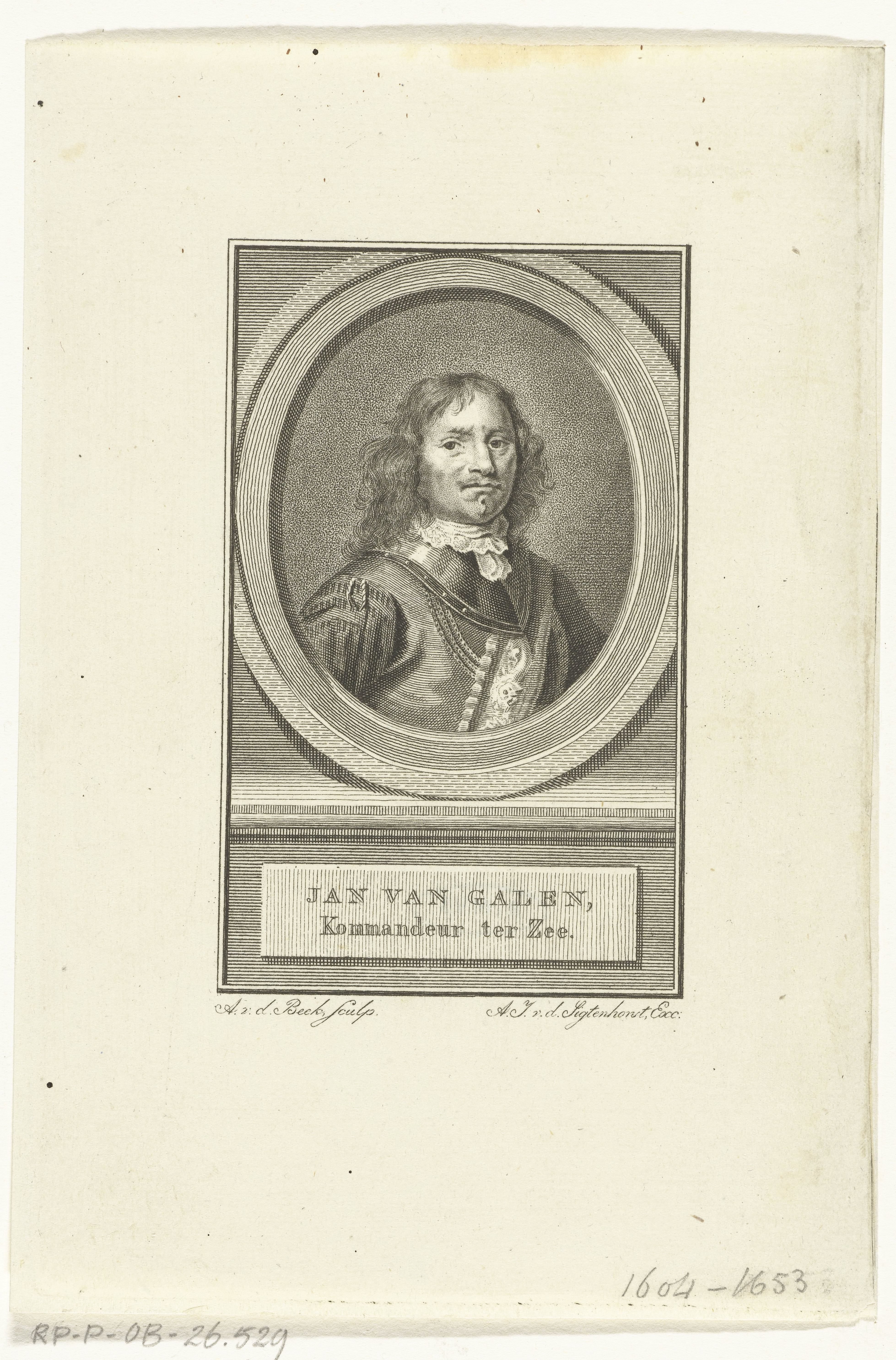 Portret van admiraal Jan van Galen