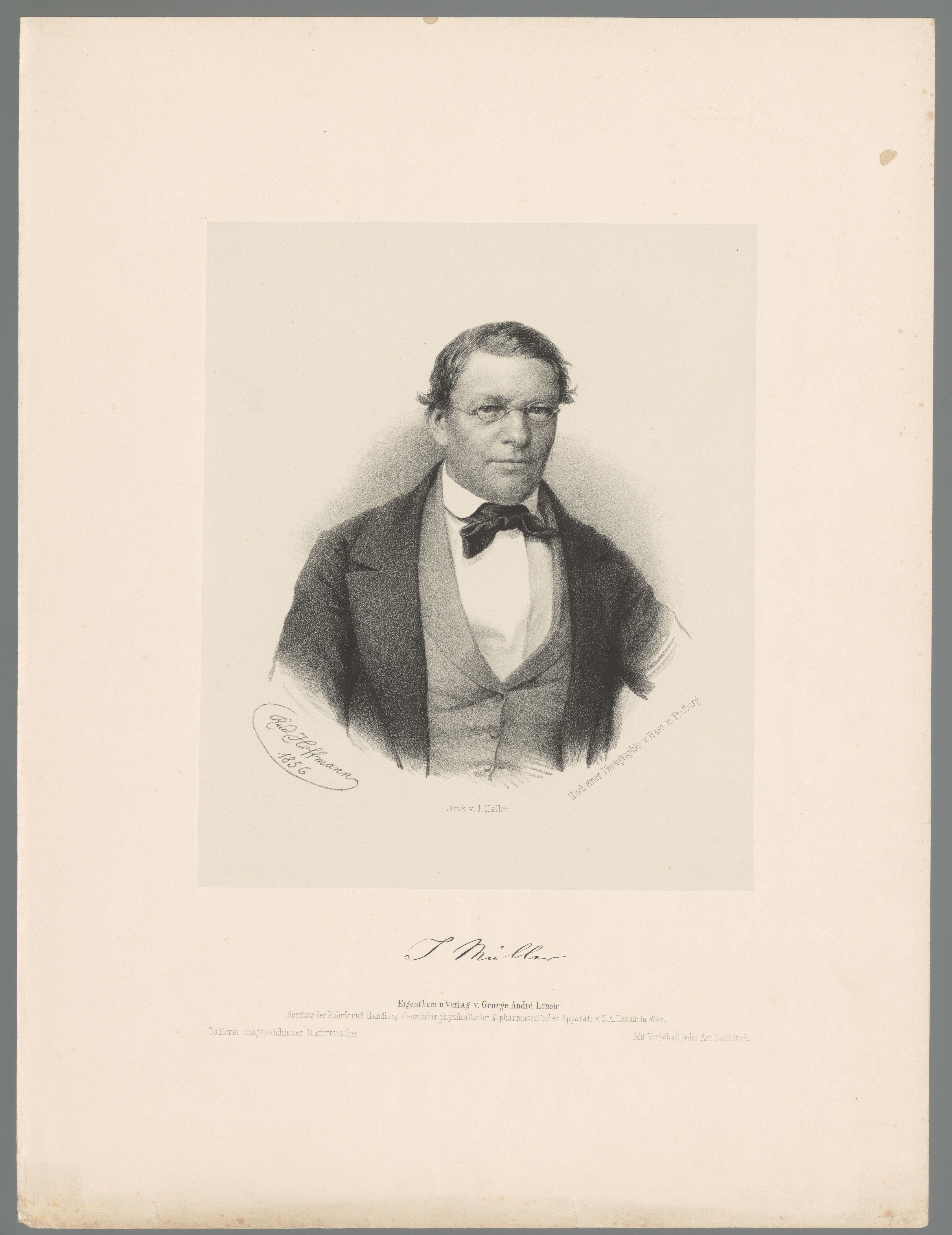 Portret van Johann Heinrich Jacob Müller