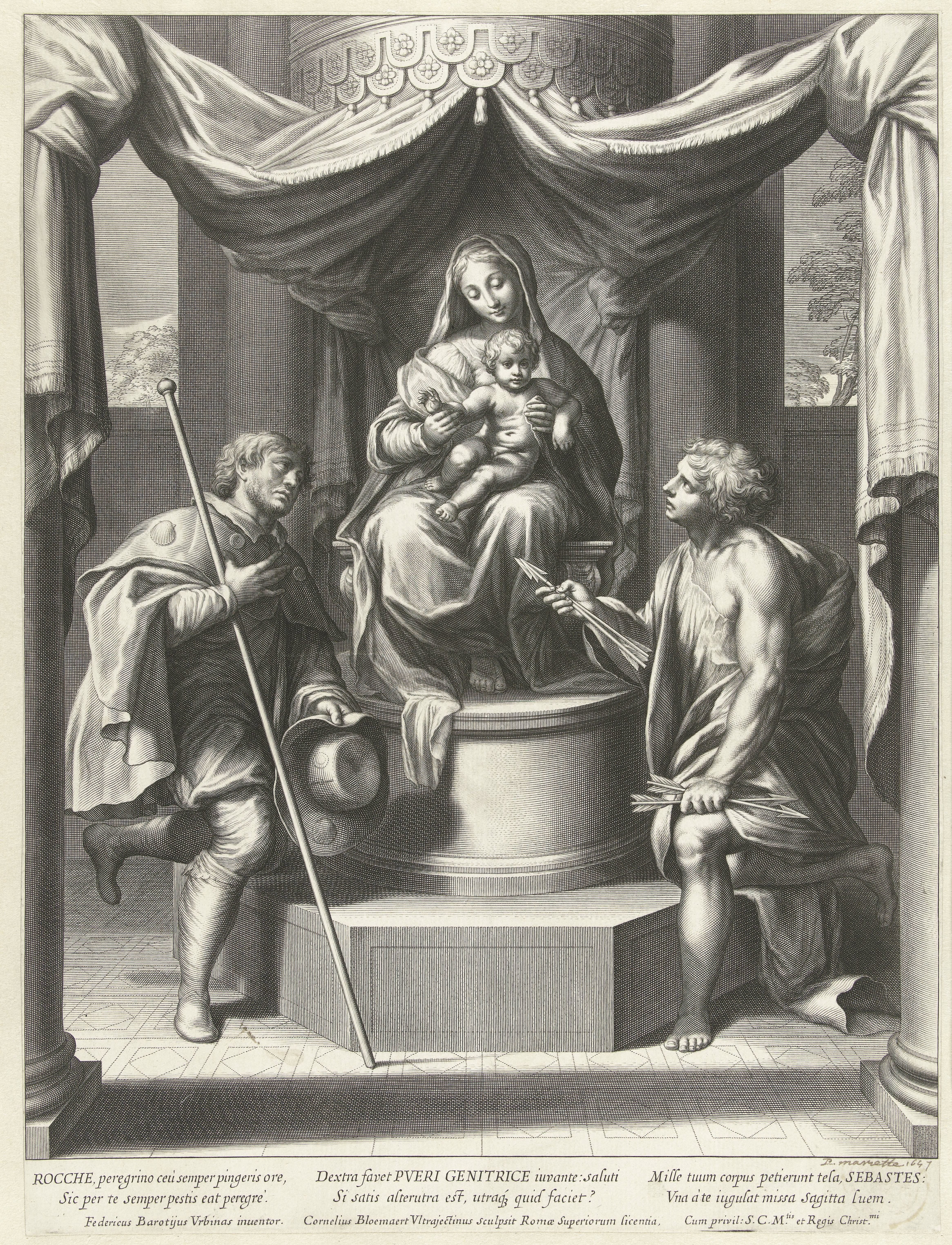 Maria met Christus tussen de heilige Rochus en de heilige Sebastiaan