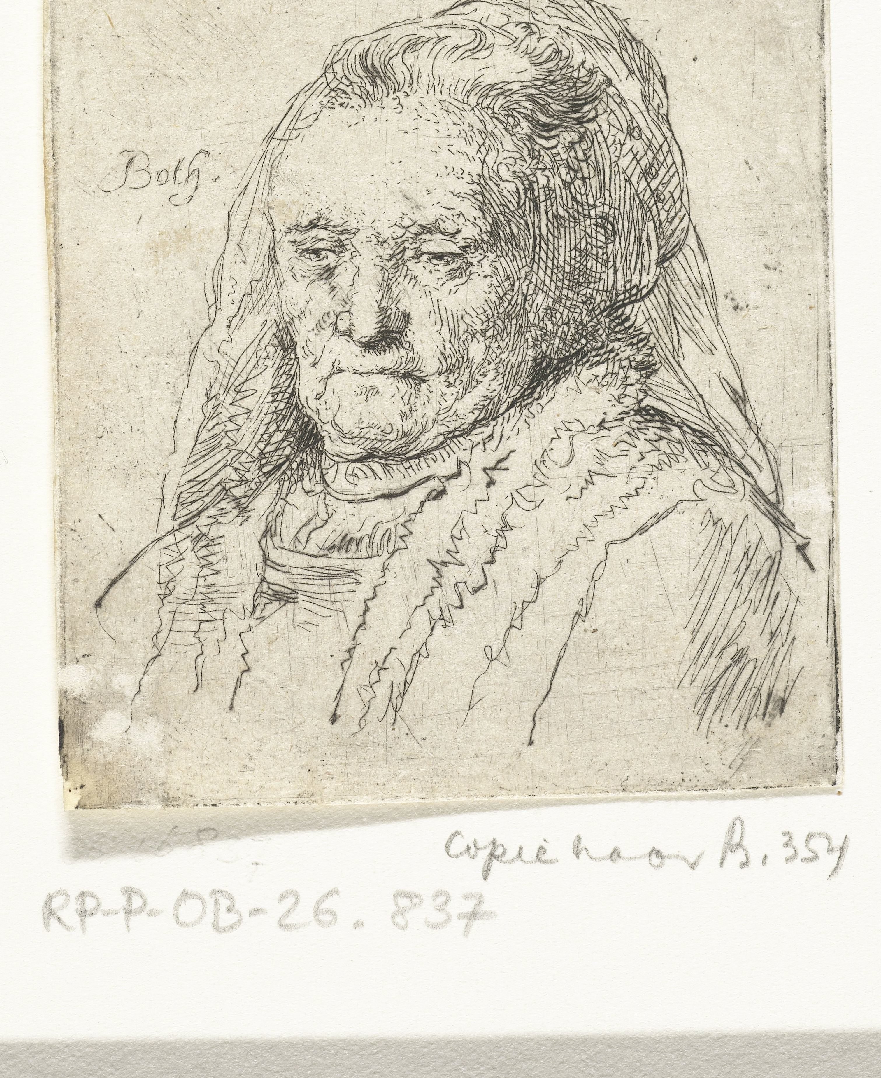 Portretbuste van de moeder van Rembrandt