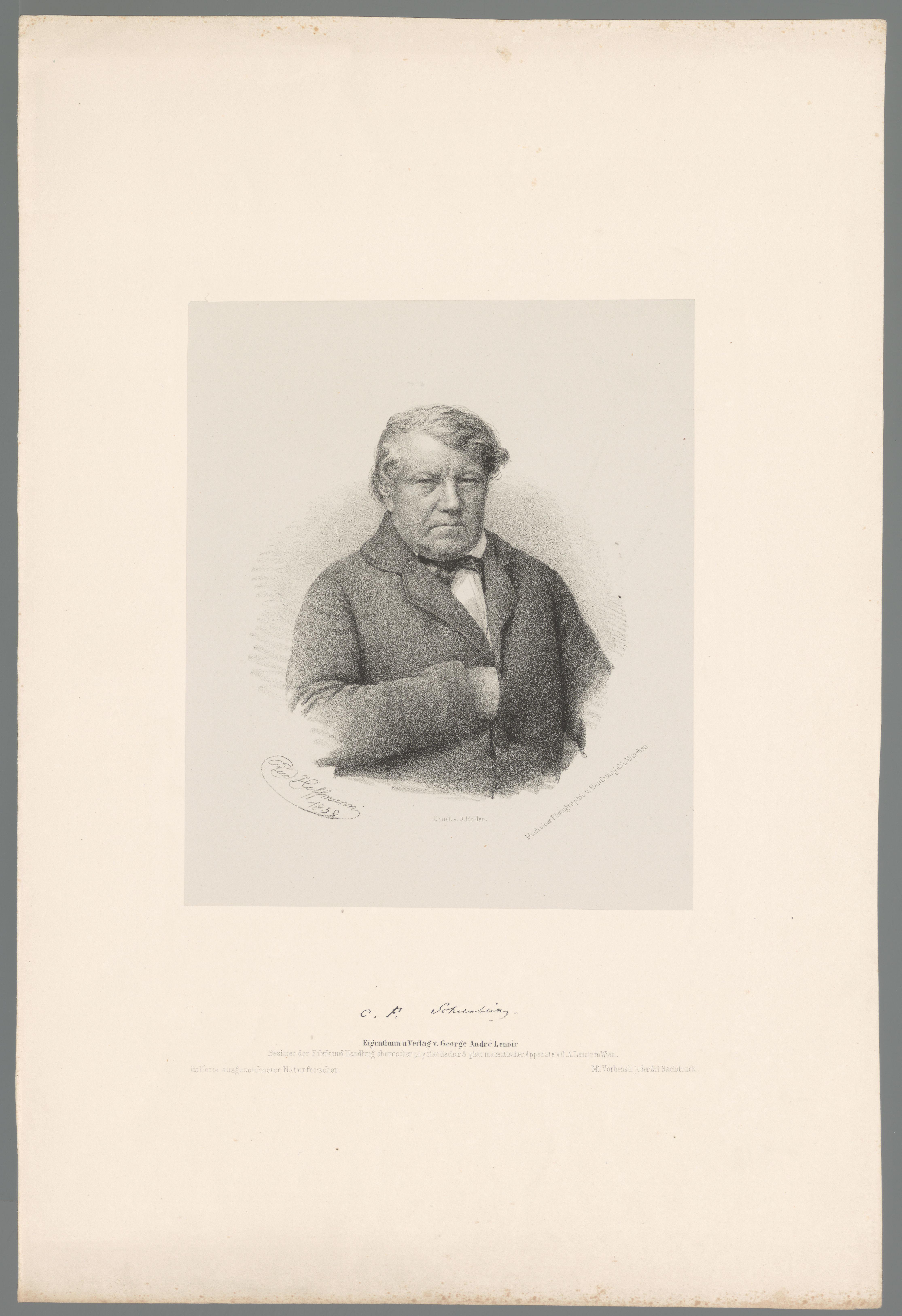 Portret van Christian Friedrich Schönbein
