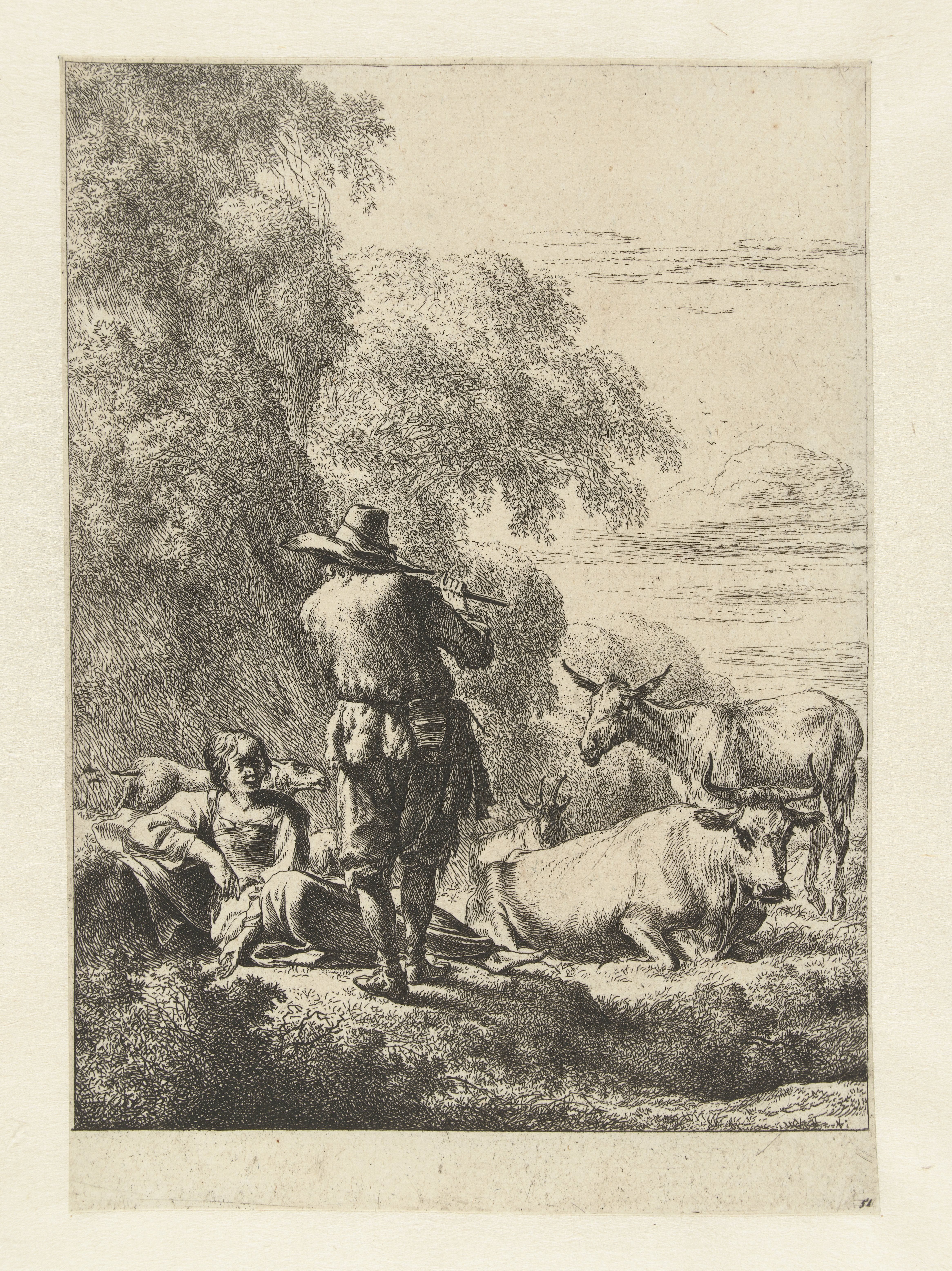 Fluitspelende herder