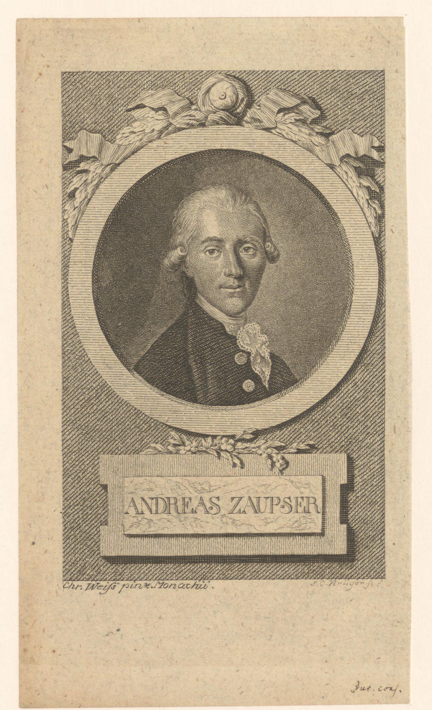 Portret van Andreas Zaupser