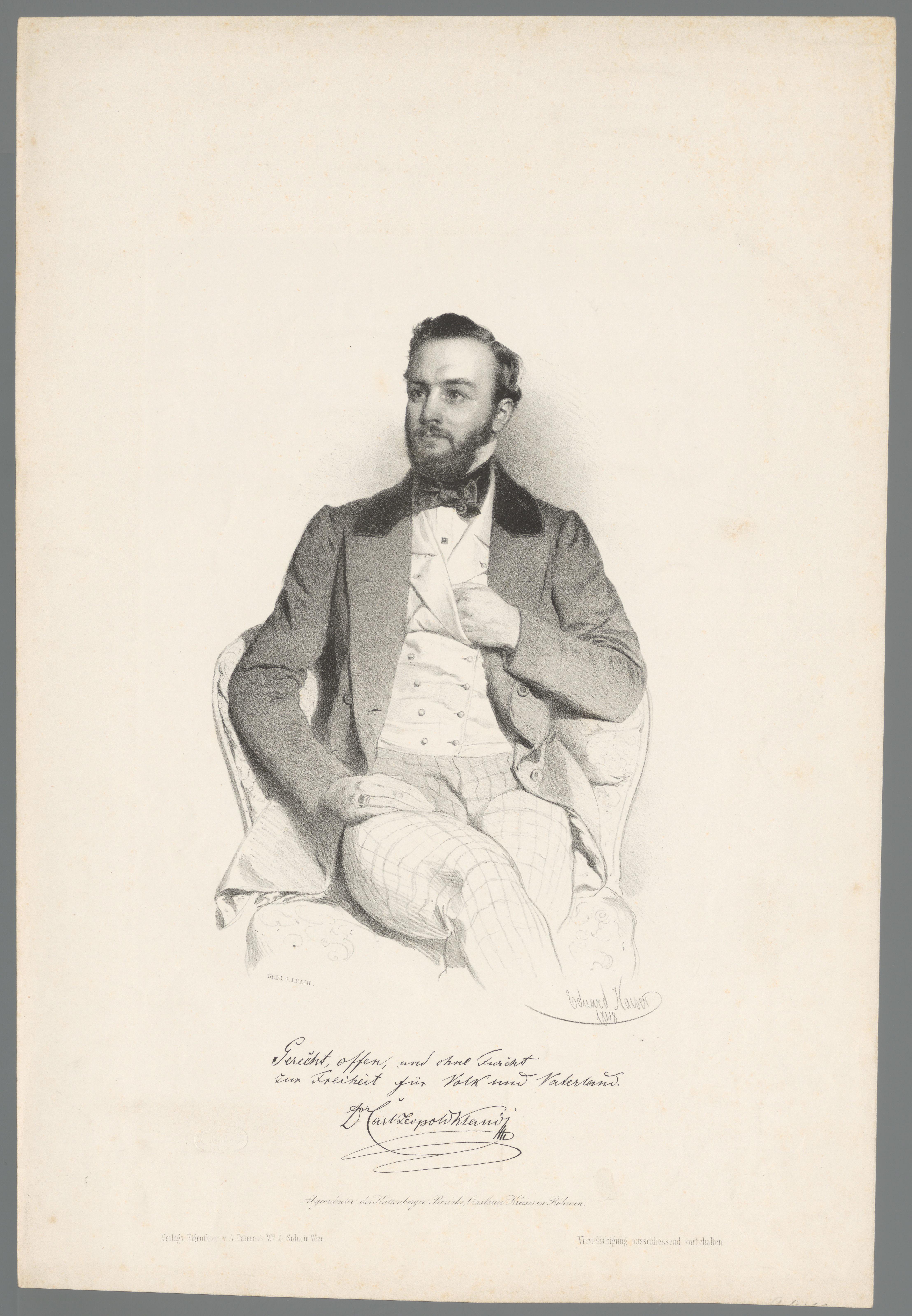 Portret van Karel Leopold von Klaudy